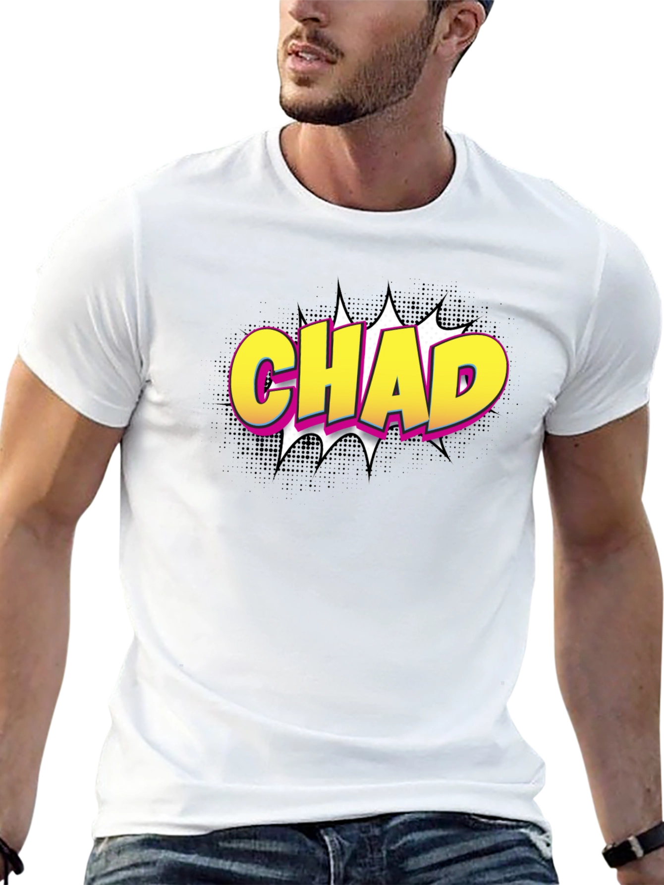 Chad Comic Book Style Graphic T-Shirt