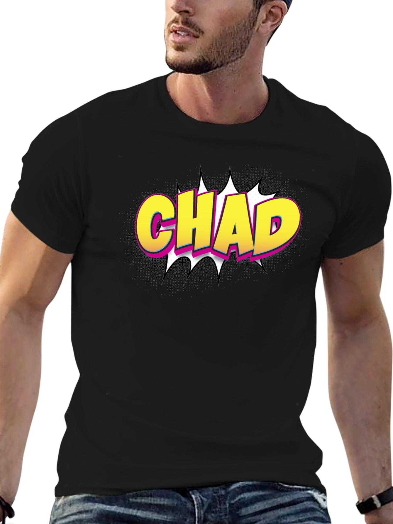 Chad Comic Book Style Graphic T-Shirt