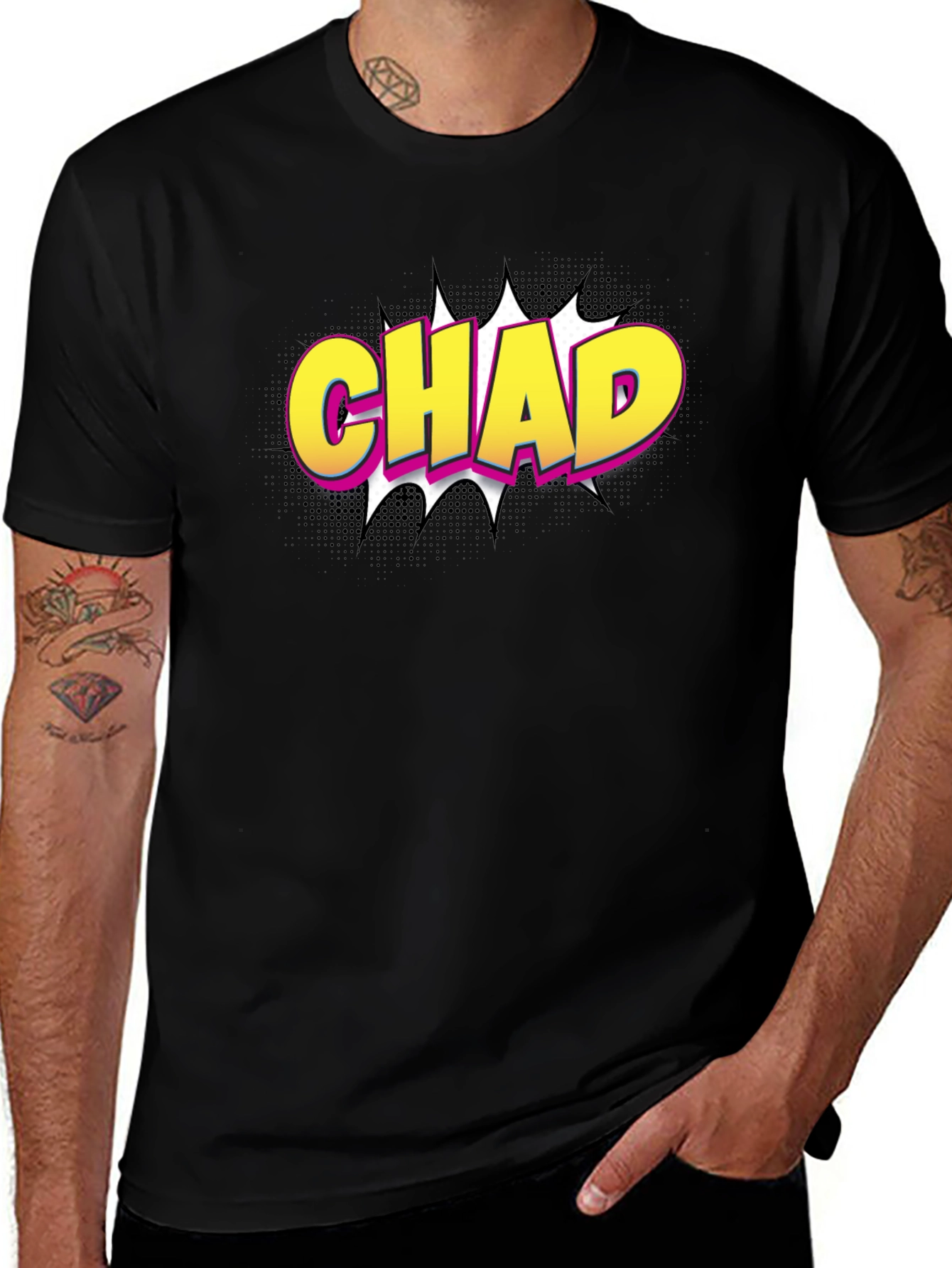 Chad Comic Book Style Graphic T-Shirt