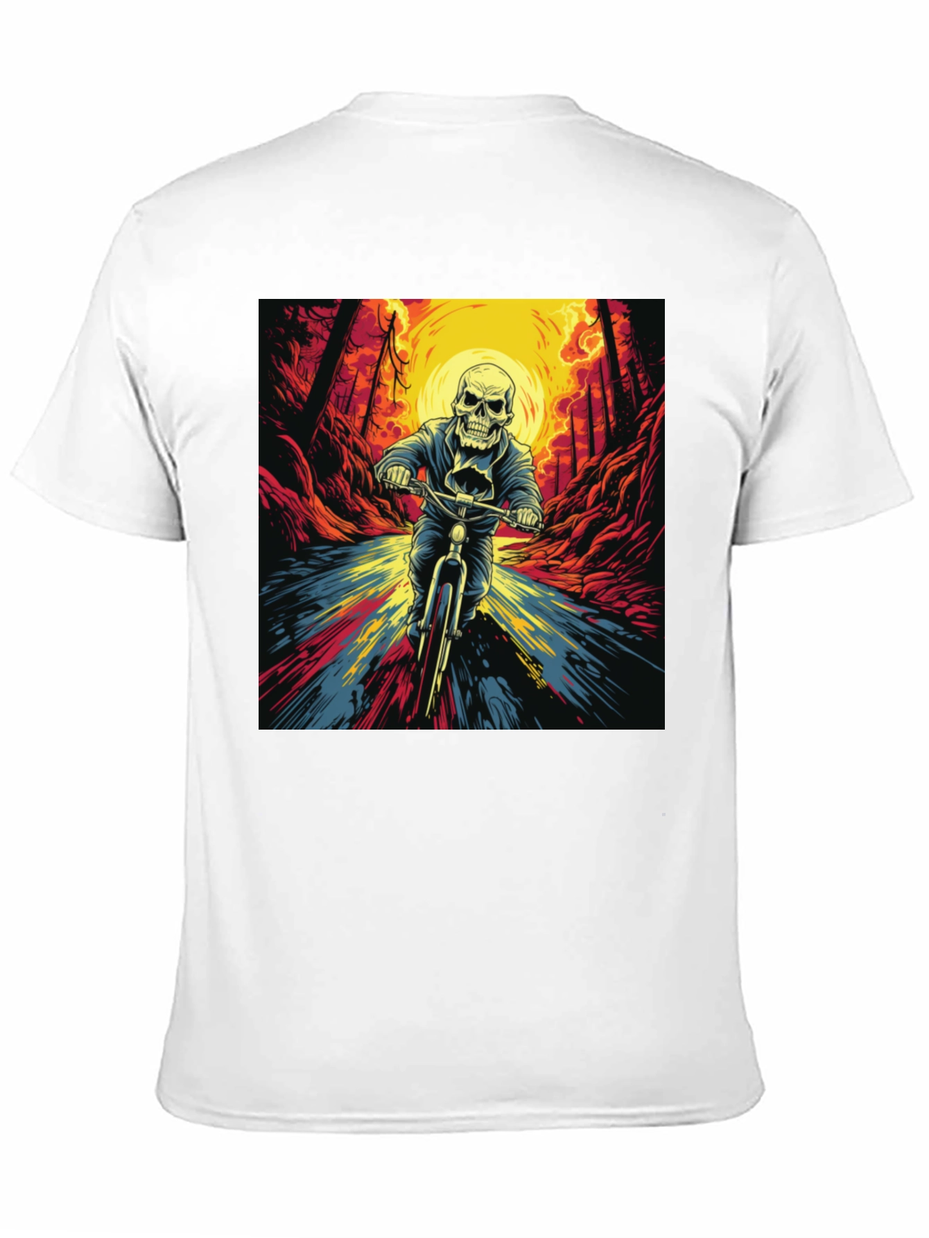 Skull Rider Graphic Tee - Black Cotton T-Shirt