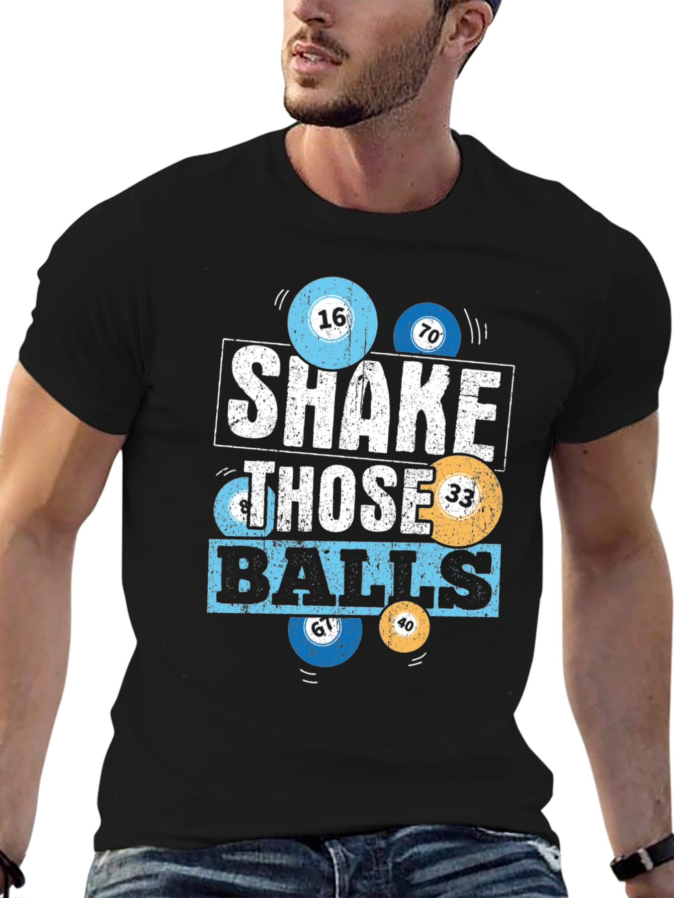 Shake Those Balls T-Shirt - Novelty Billiards Tee