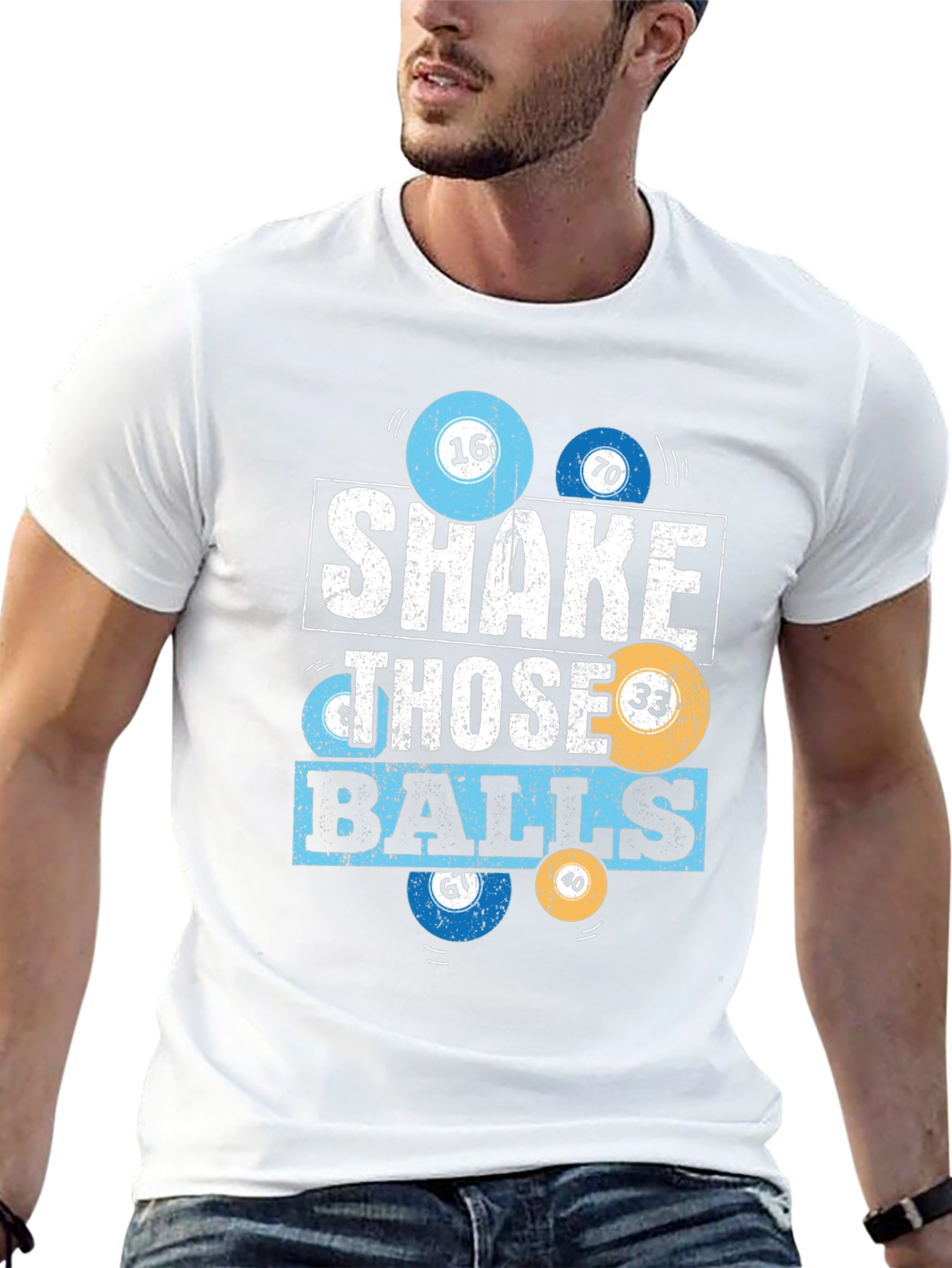Shake Those Balls T-Shirt - Novelty Billiards Tee