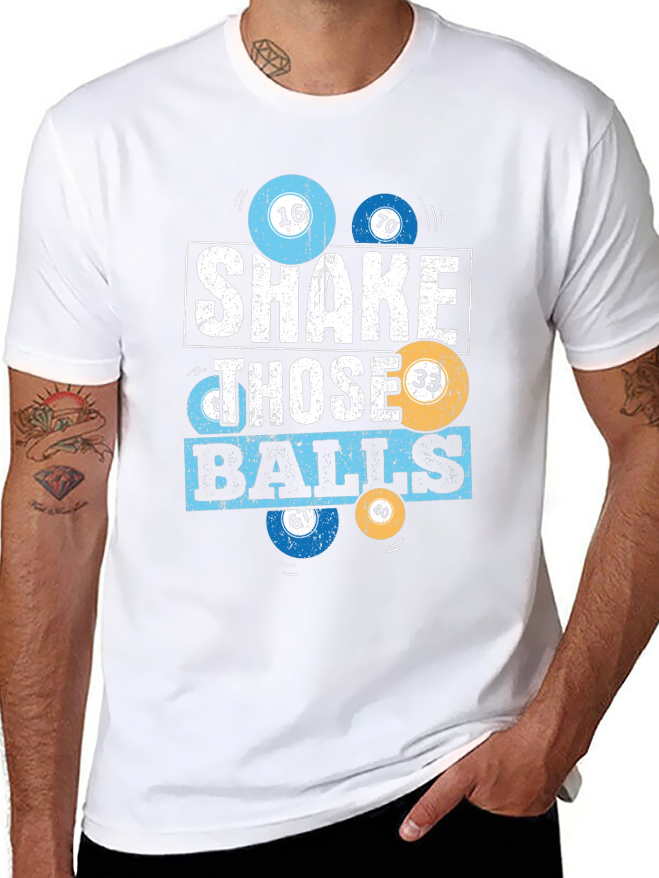 Shake Those Balls T-Shirt - Novelty Billiards Tee