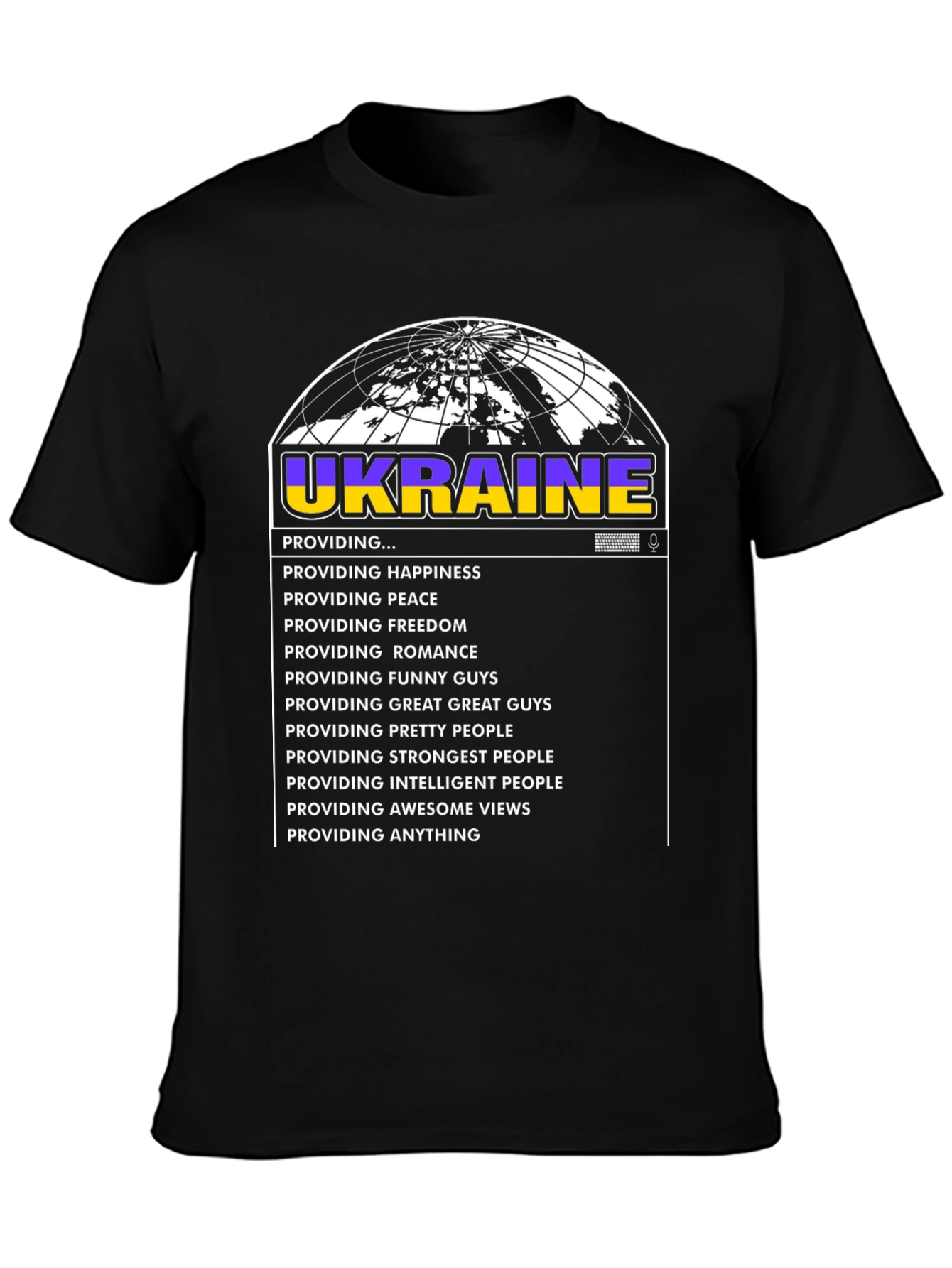 Ukraine Providing T-Shirt - Happiness Peace and Freedom