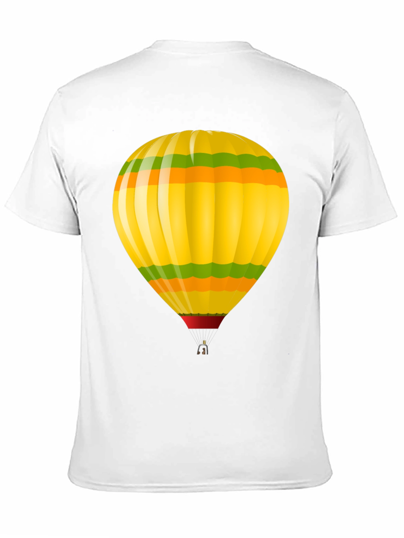 Hot Air Balloon Graphic T-Shirt - Black Cotton Tee