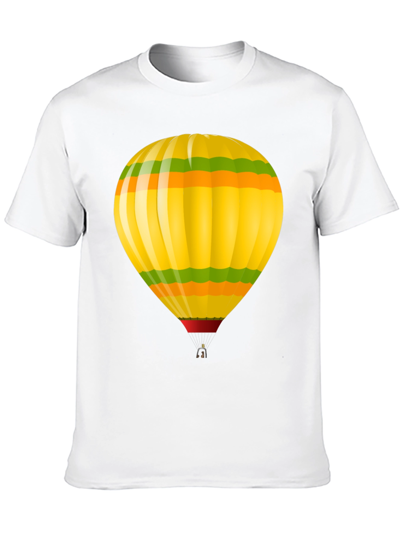 Hot Air Balloon Graphic T-Shirt - Black Cotton Tee