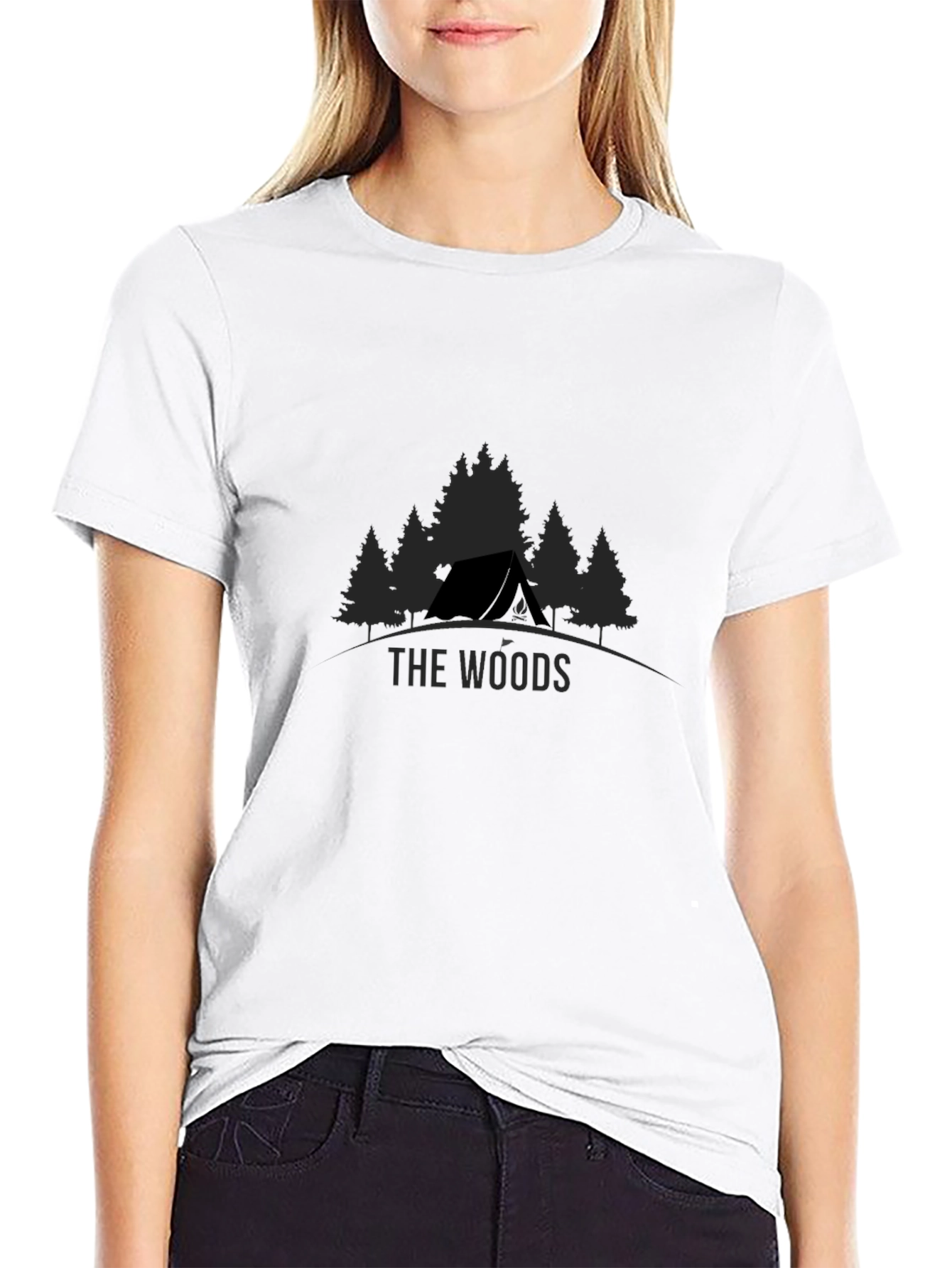 The Woods Camping Graphic Tee - Black