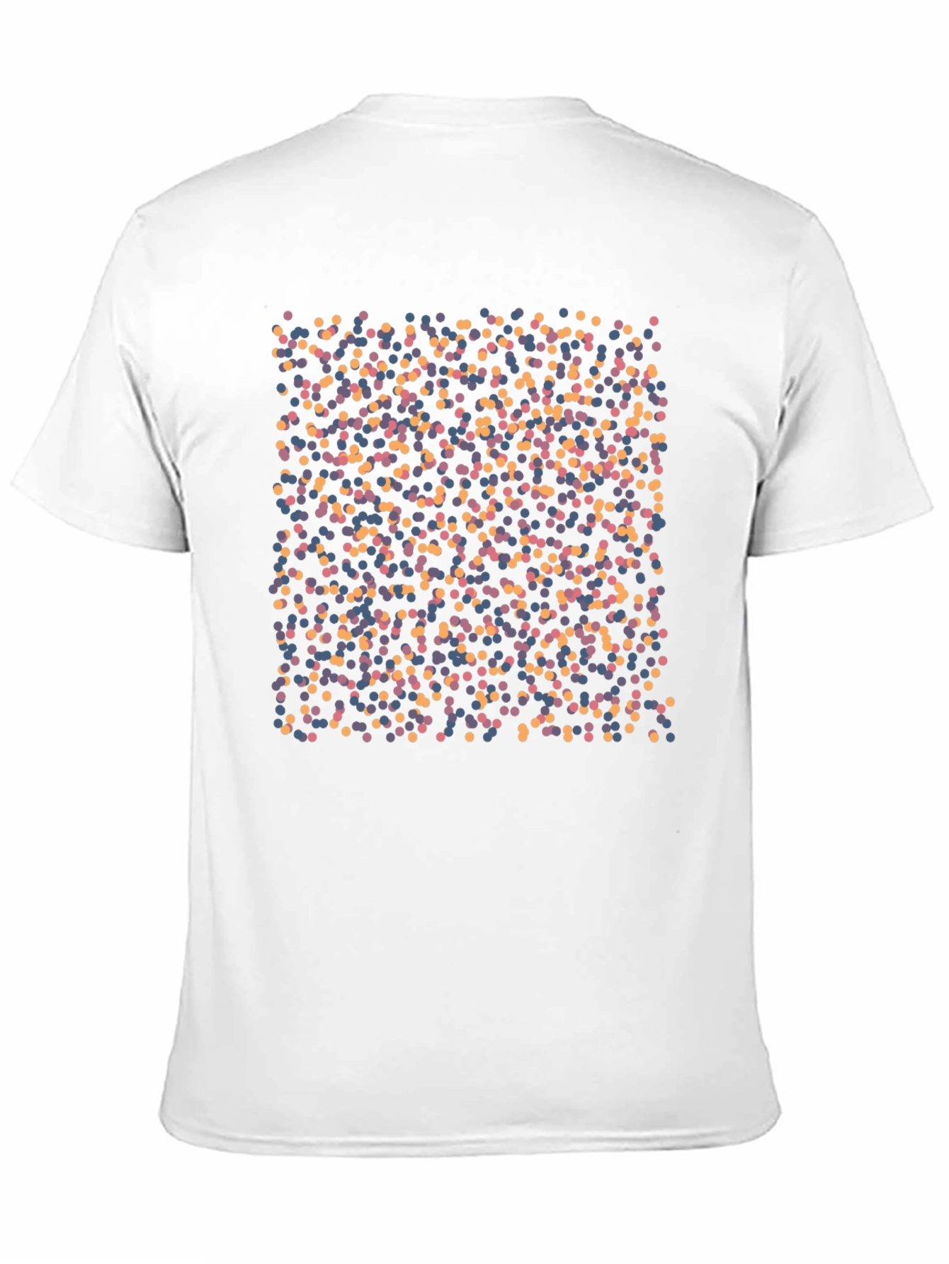 Abstract Polka Dot Patterned Black T-Shirt