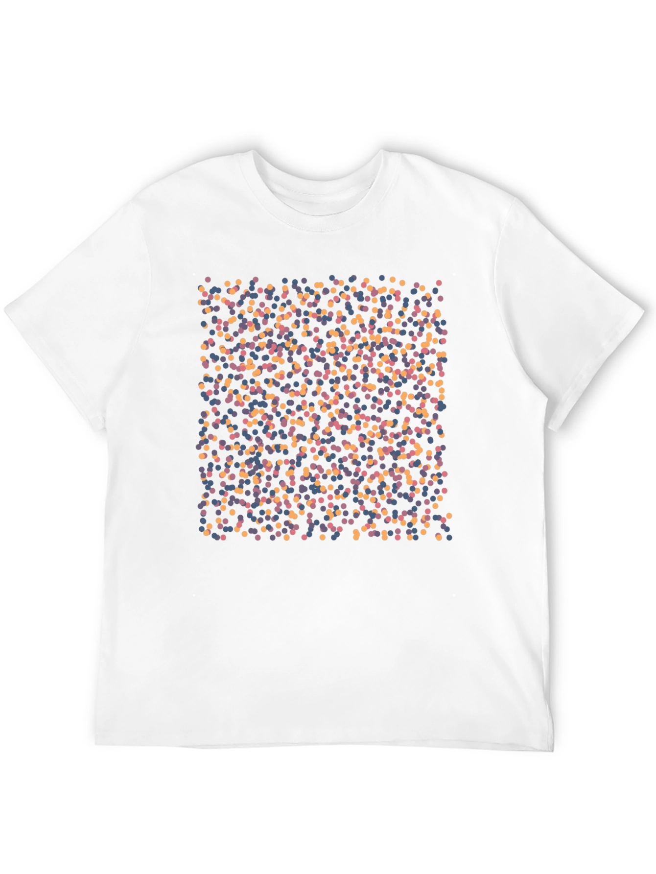 Abstract Polka Dot Patterned Black T-Shirt