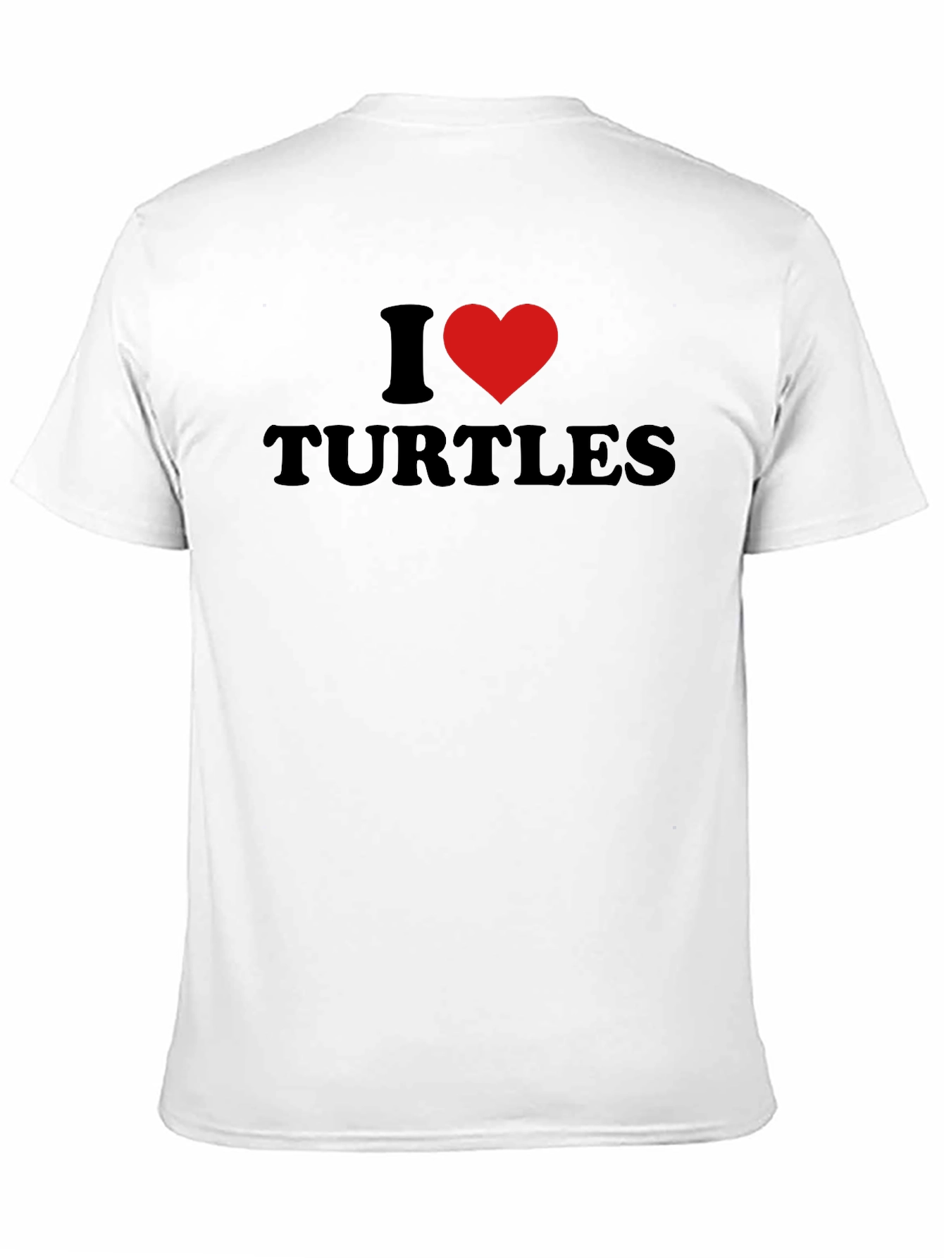 I Heart Turtles Black T-Shirt - Mens Crew Neck