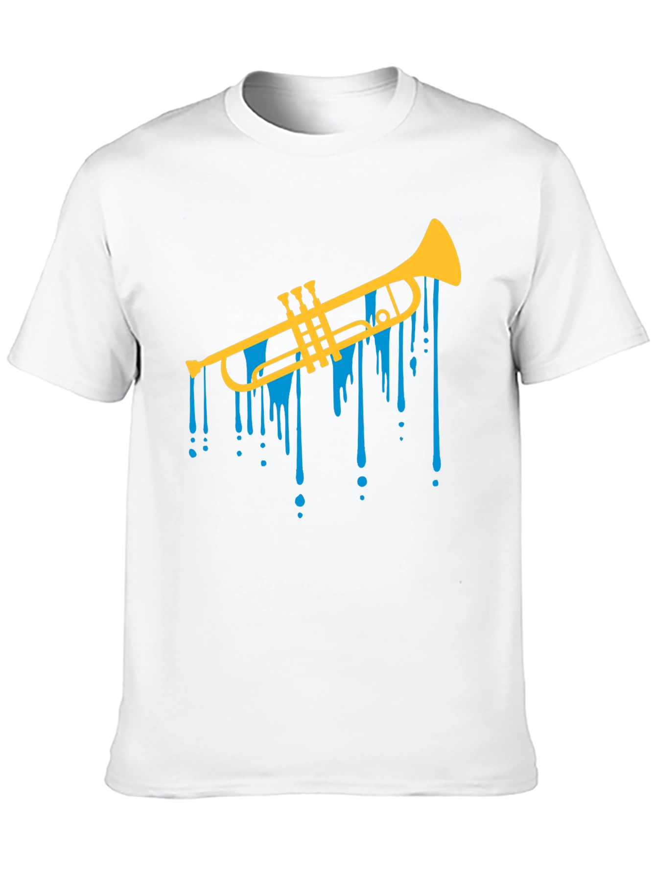 Trumpet Drip Graphic Tee - Cool Musical T-Shirt