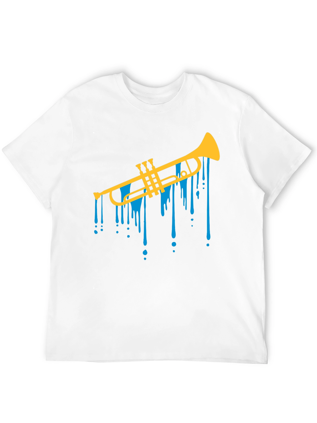 Trumpet Drip Graphic Tee - Cool Musical T-Shirt