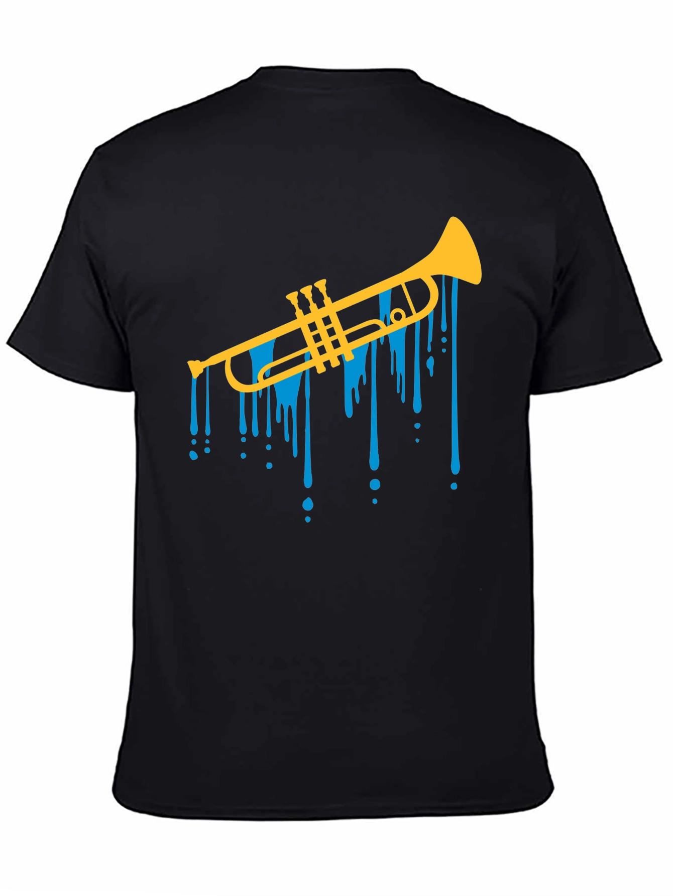 Trumpet Drip Graphic Tee - Cool Musical T-Shirt