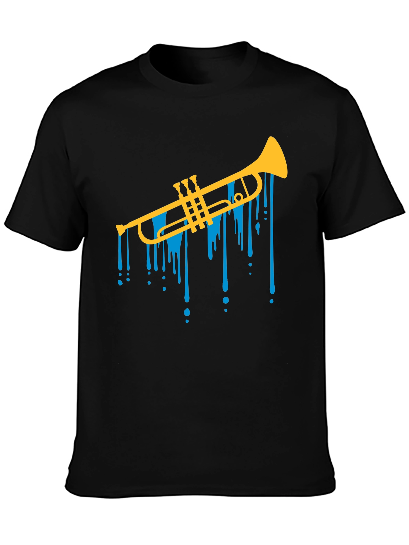 Trumpet Drip Graphic Tee - Cool Musical T-Shirt