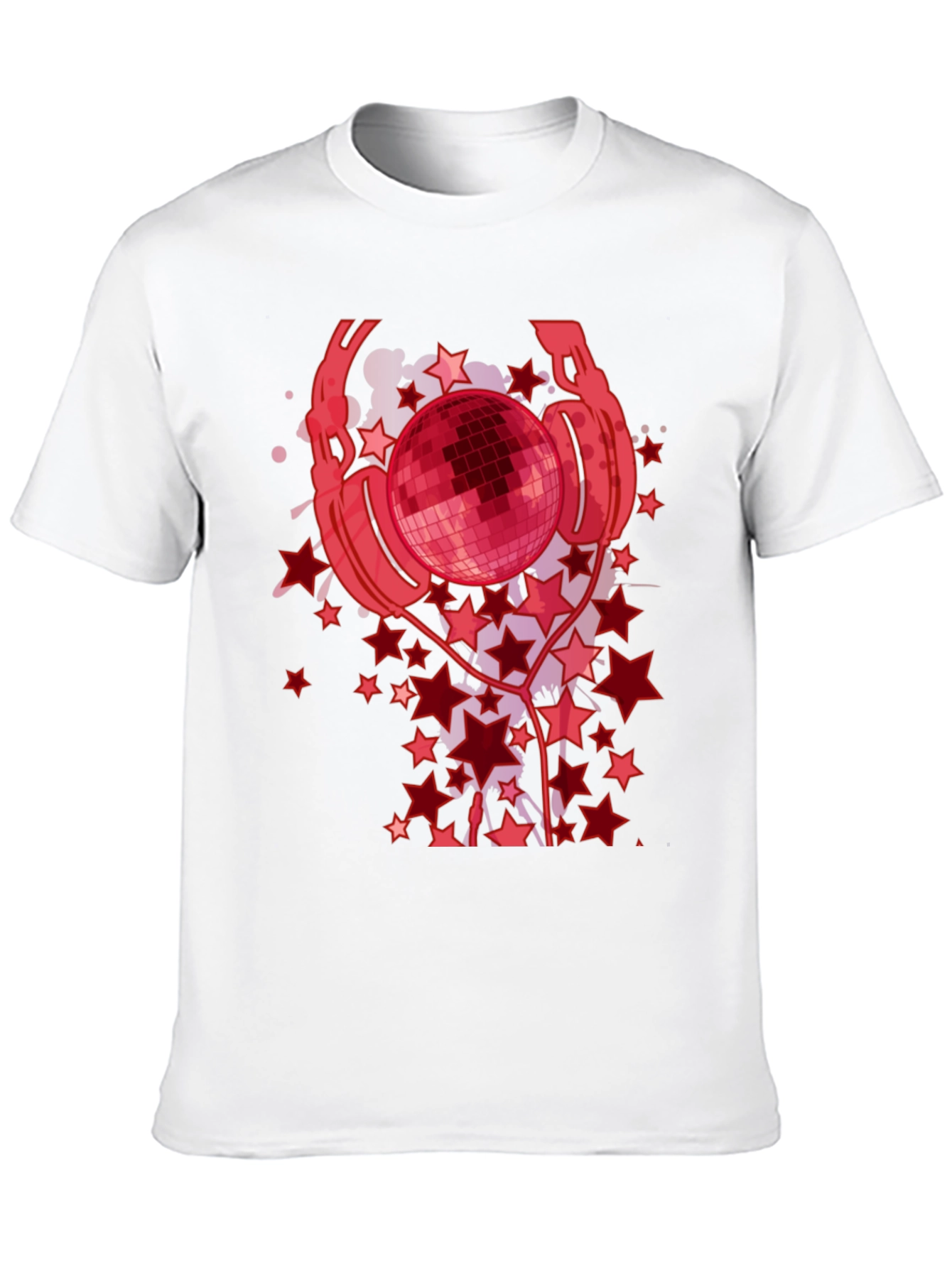 Disco Ball Headphones Graphic Tee - Black