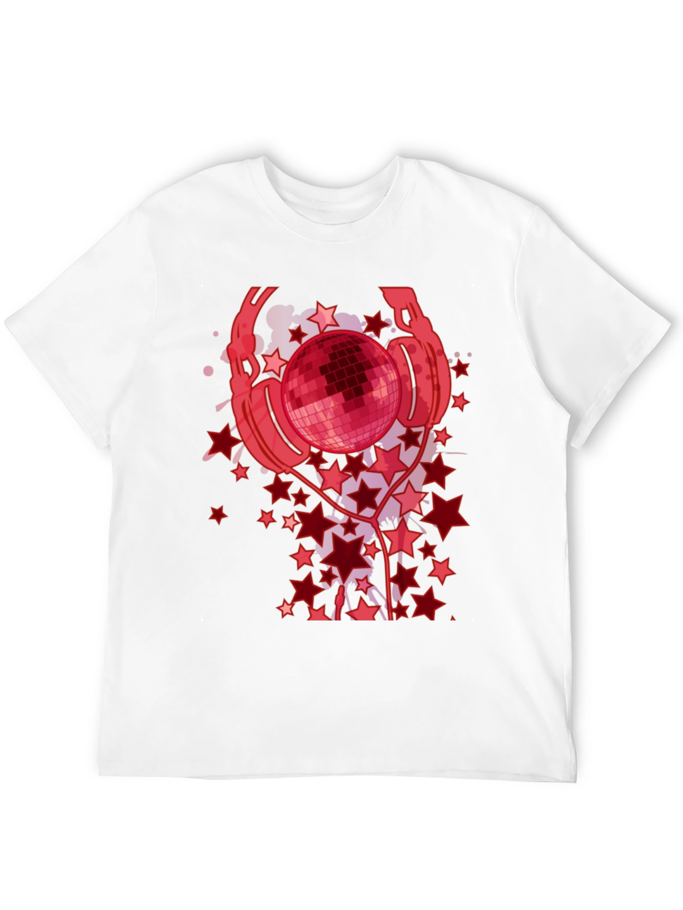 Disco Ball Headphones Graphic Tee - Black
