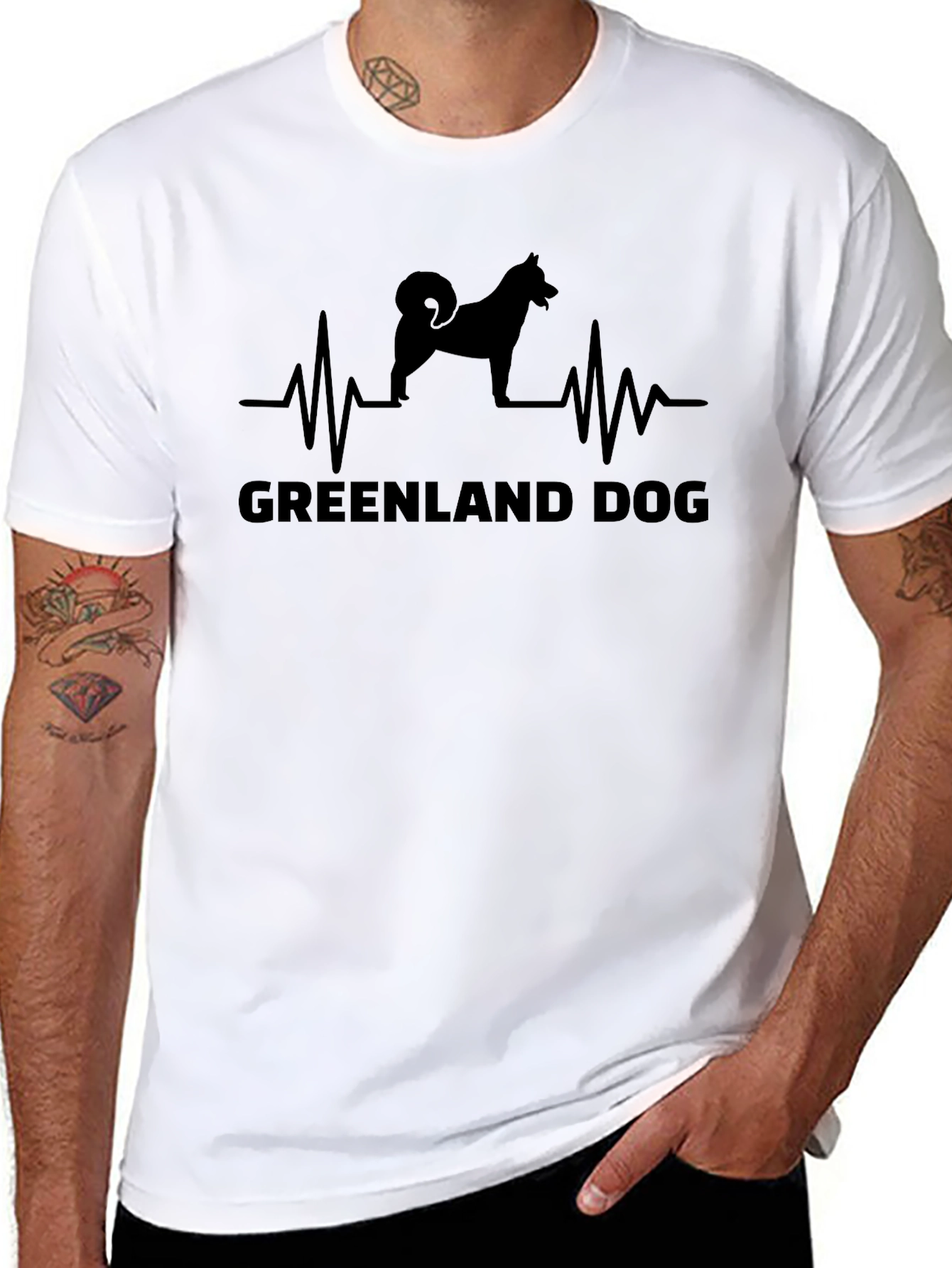 Greenland Dog Heartbeat T-Shirt