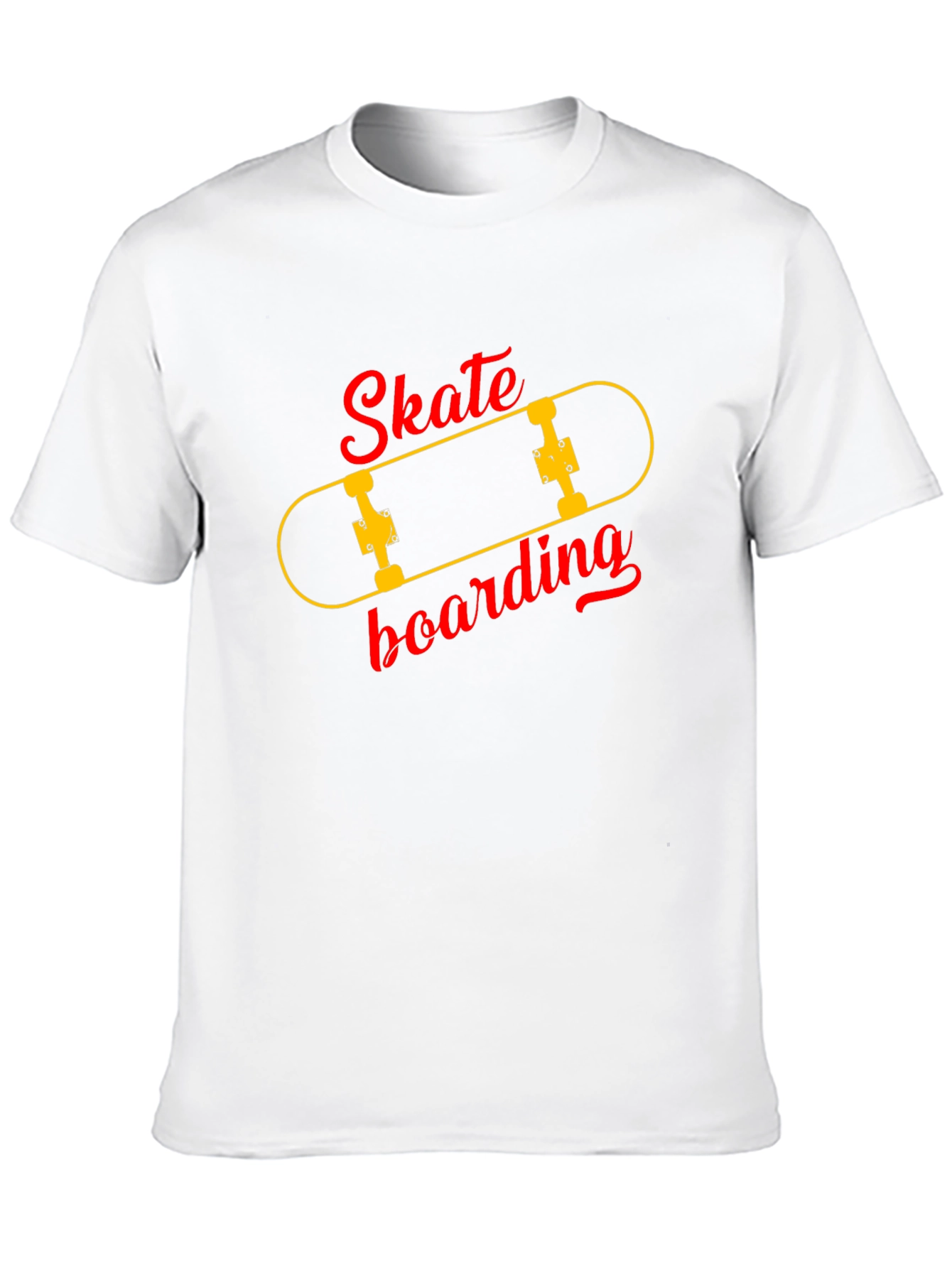 Skateboarding Graphic Tee - Black Cotton T-Shirt