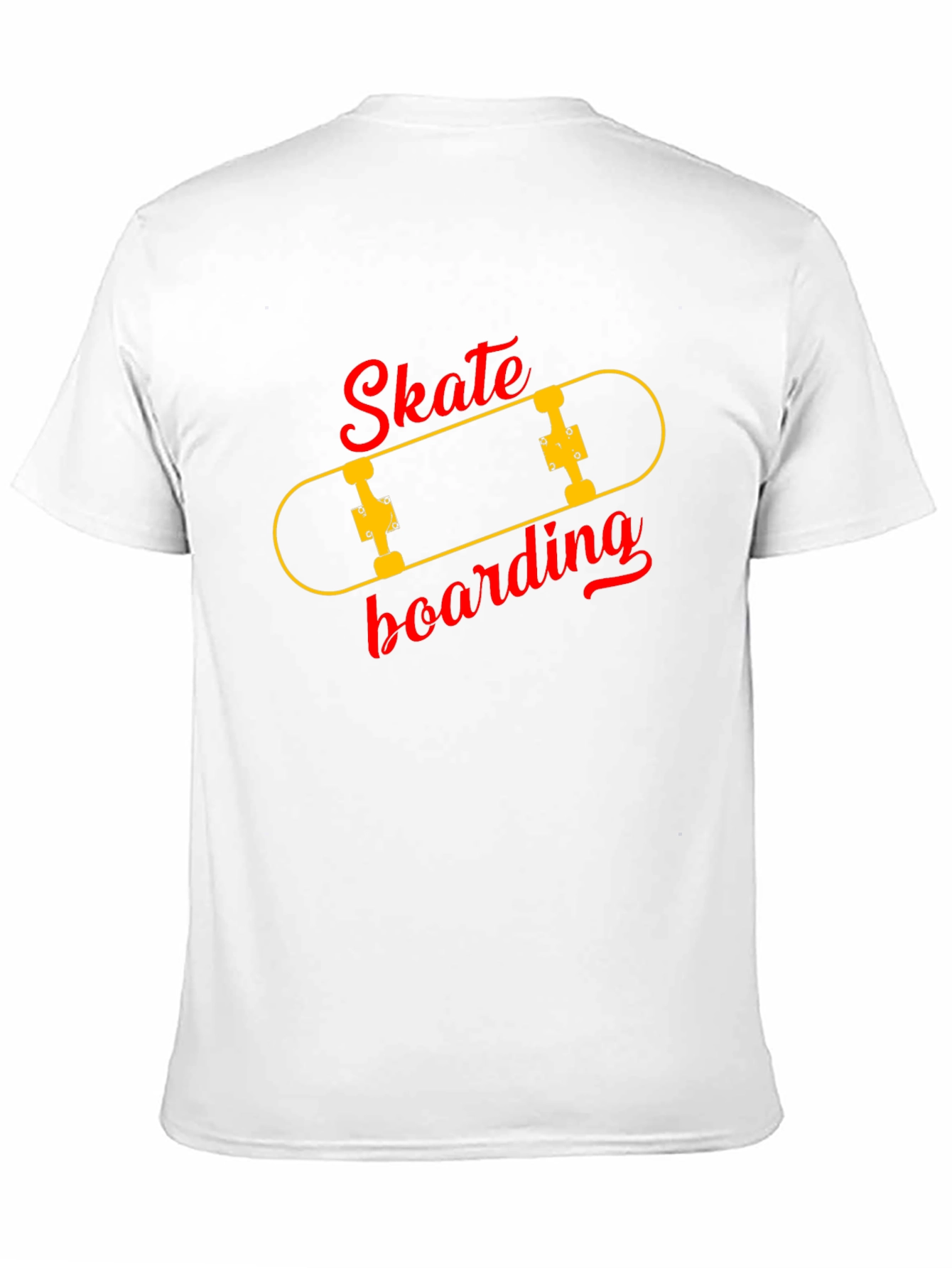 Skateboarding Graphic Tee - Black Cotton T-Shirt