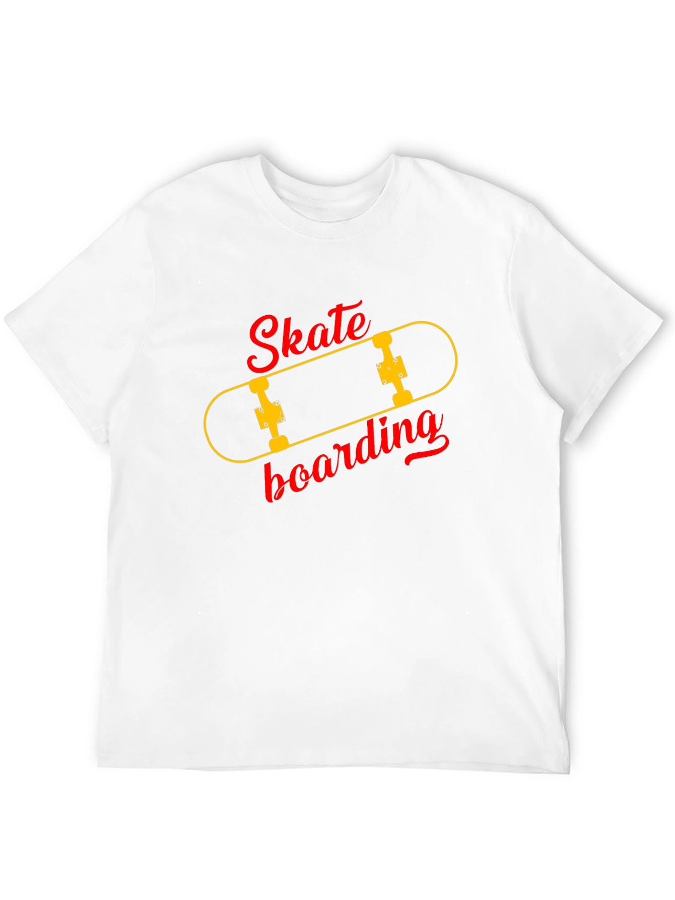 Skateboarding Graphic Tee - Black Cotton T-Shirt
