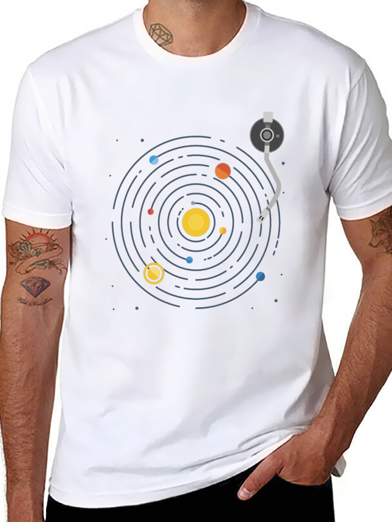 Cosmic Turntable T-Shirt - Black