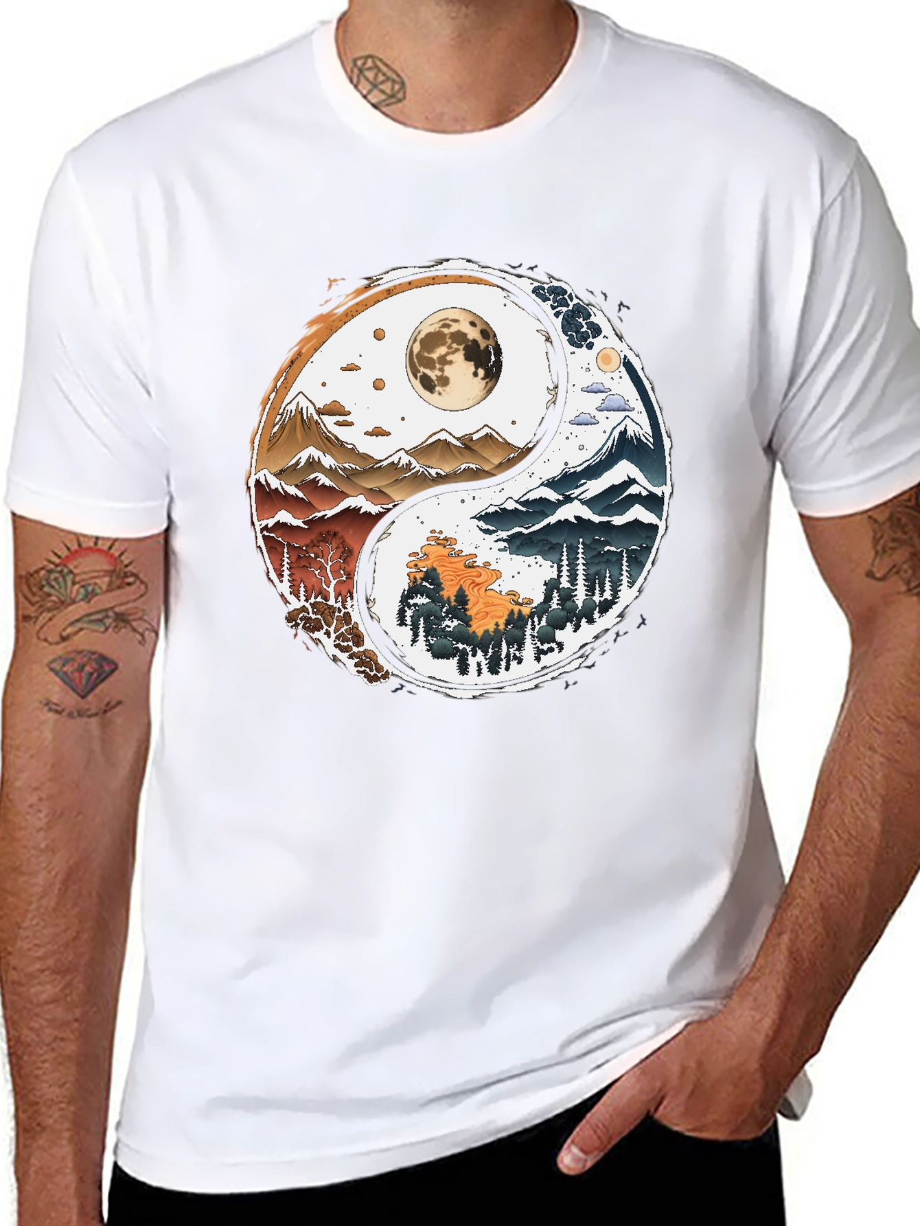 Yin Yang Nature T-Shirt - Balance Style