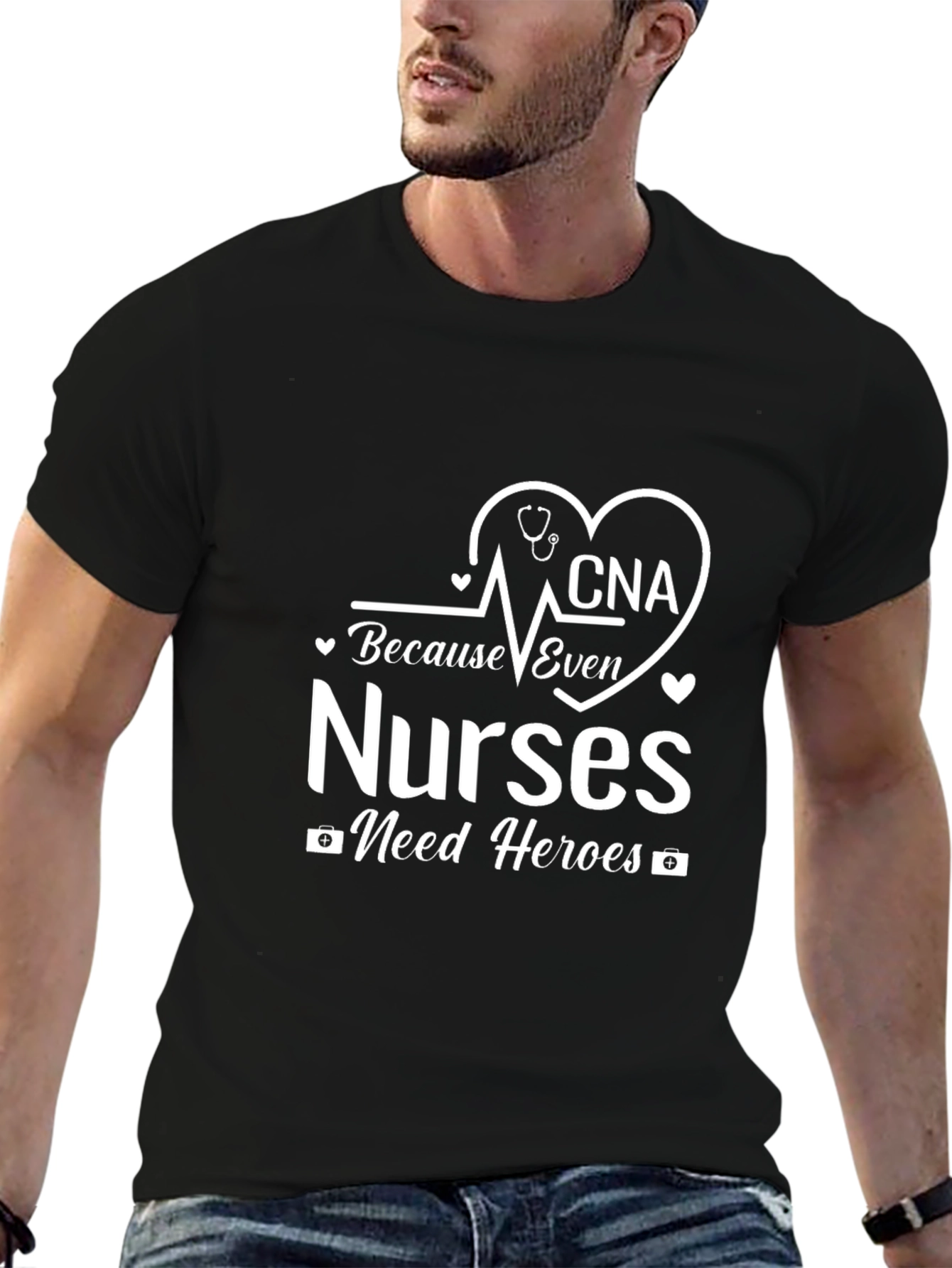 CNA Nurse Hero T-Shirt - Black