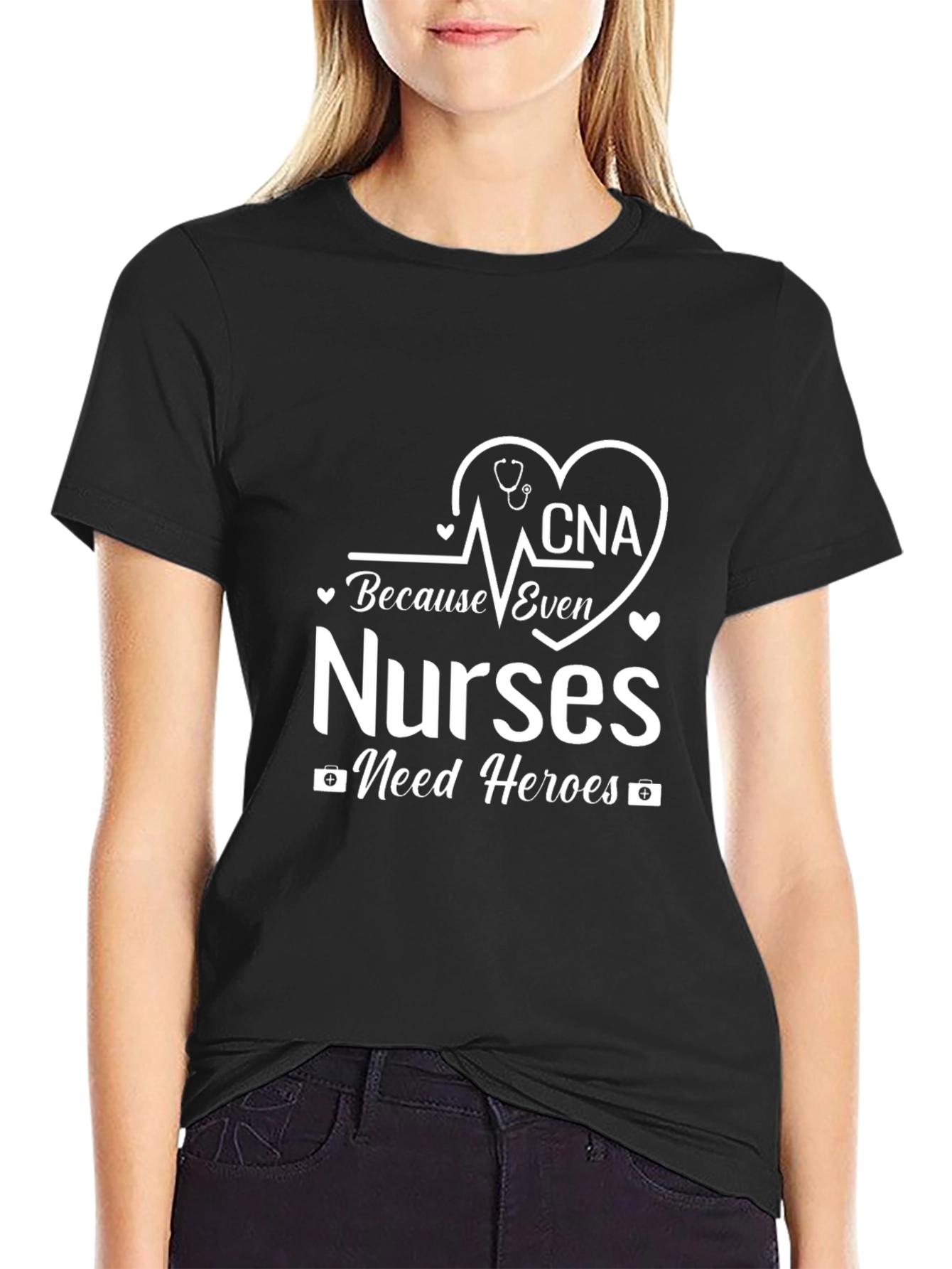 CNA Nurse Hero T-Shirt - Black