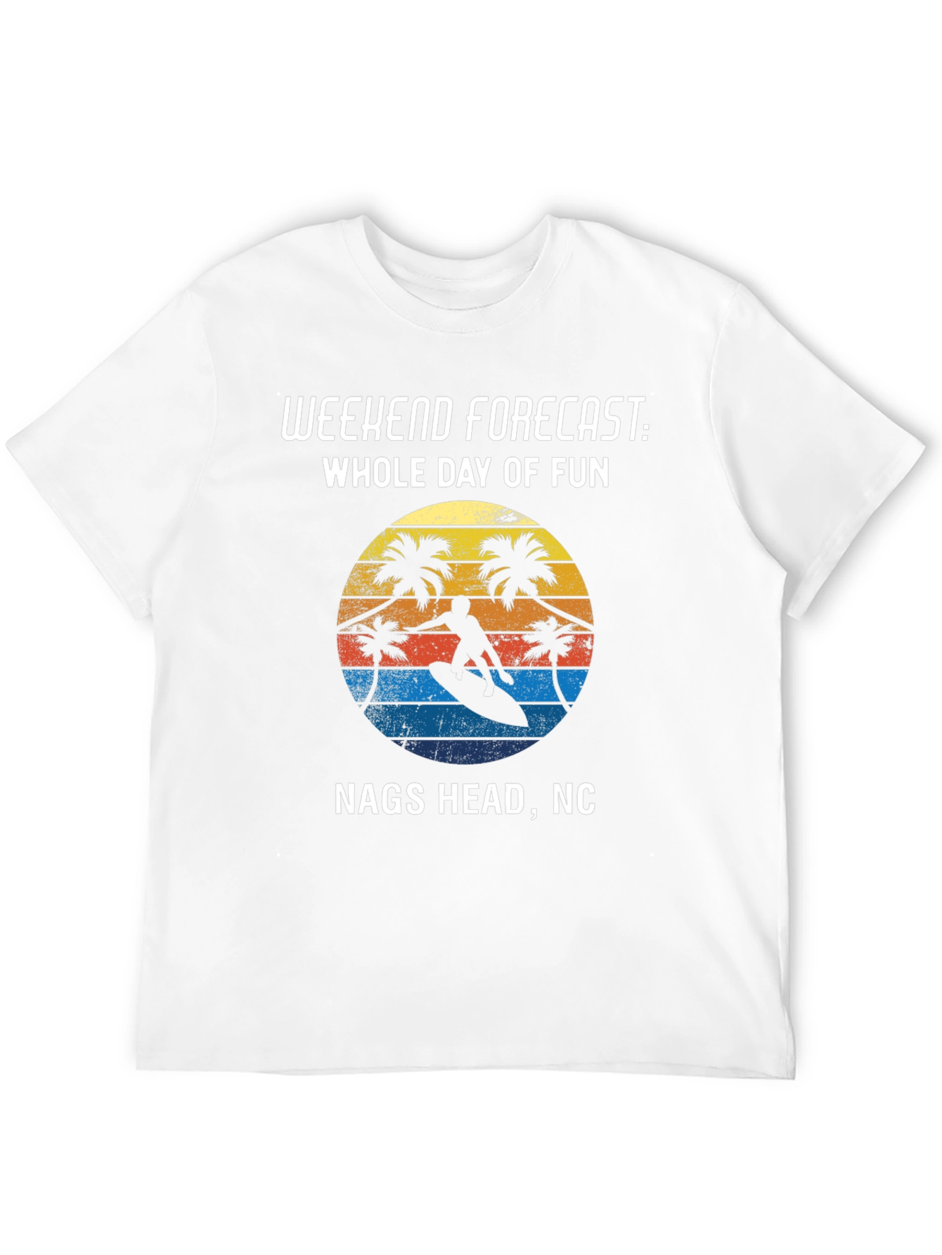 Nags Head NC Surfing T-Shirt: Weekend Forecast Fun