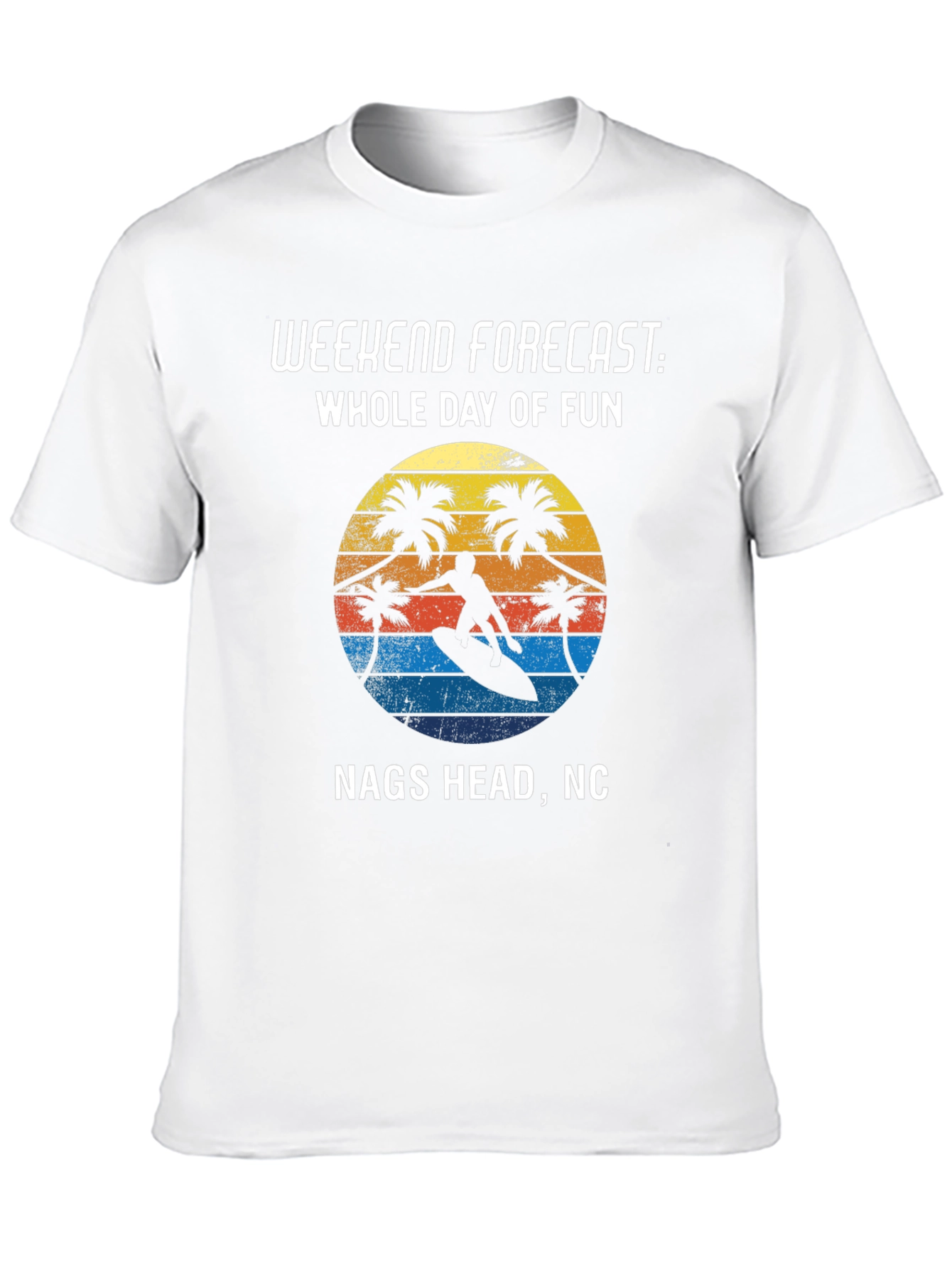 Nags Head NC Surfing T-Shirt: Weekend Forecast Fun