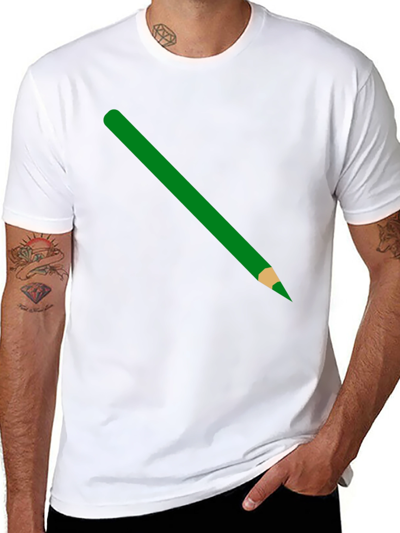 Pencil Graphic T-Shirt - Casual Style