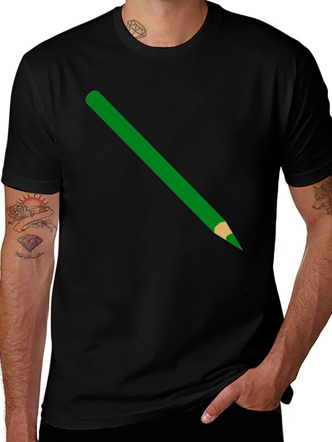 Pencil Graphic T-Shirt - Casual Style