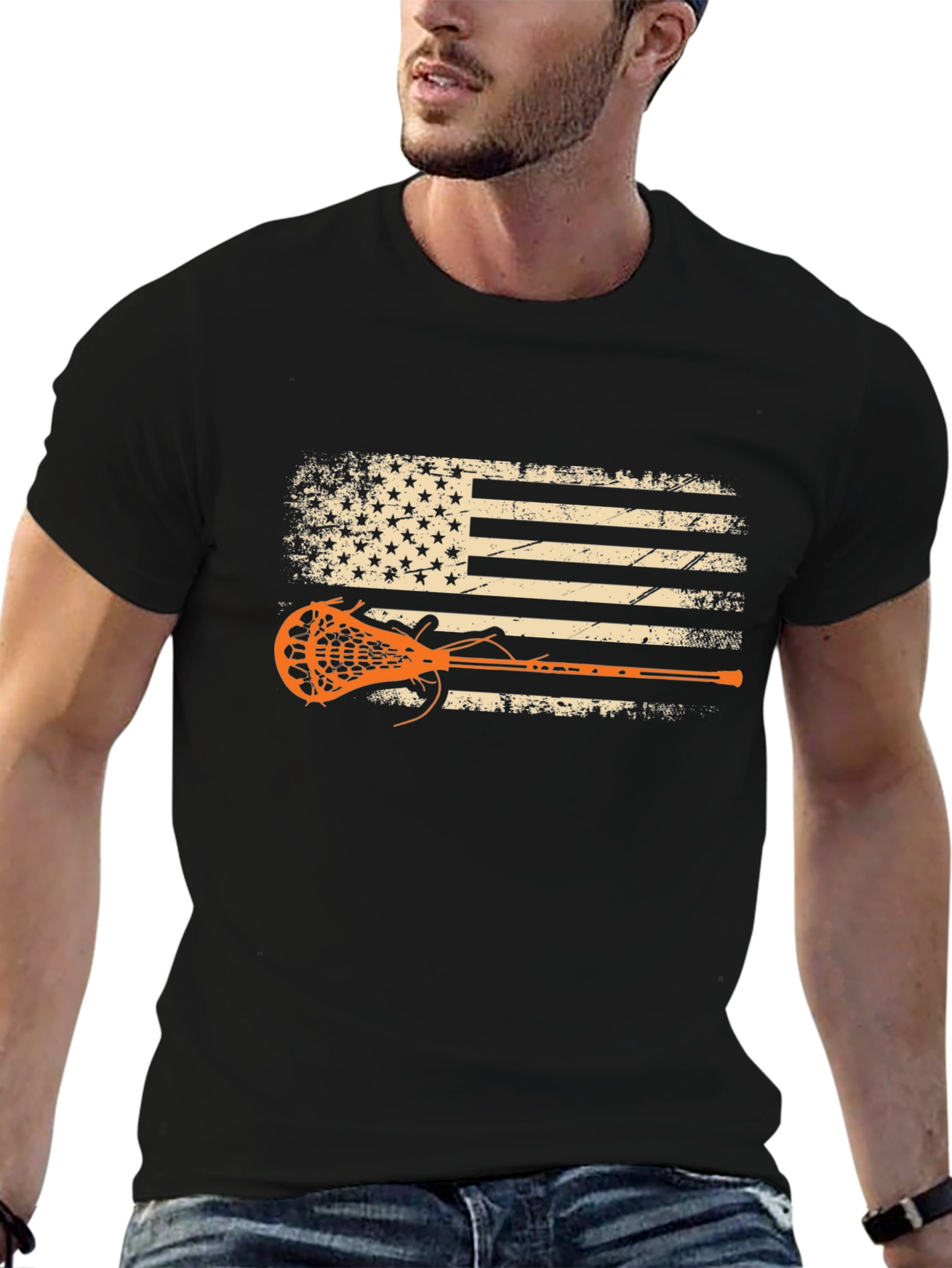 American Flag Lacrosse T-Shirt