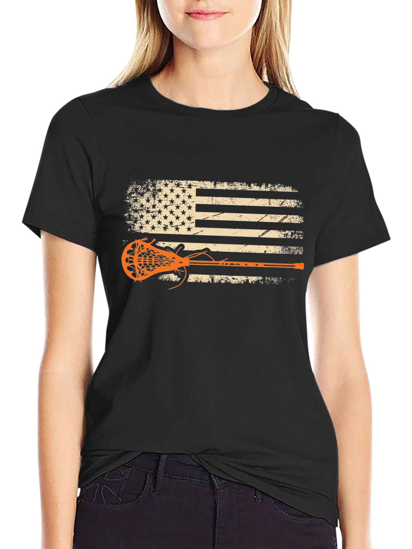 American Flag Lacrosse T-Shirt