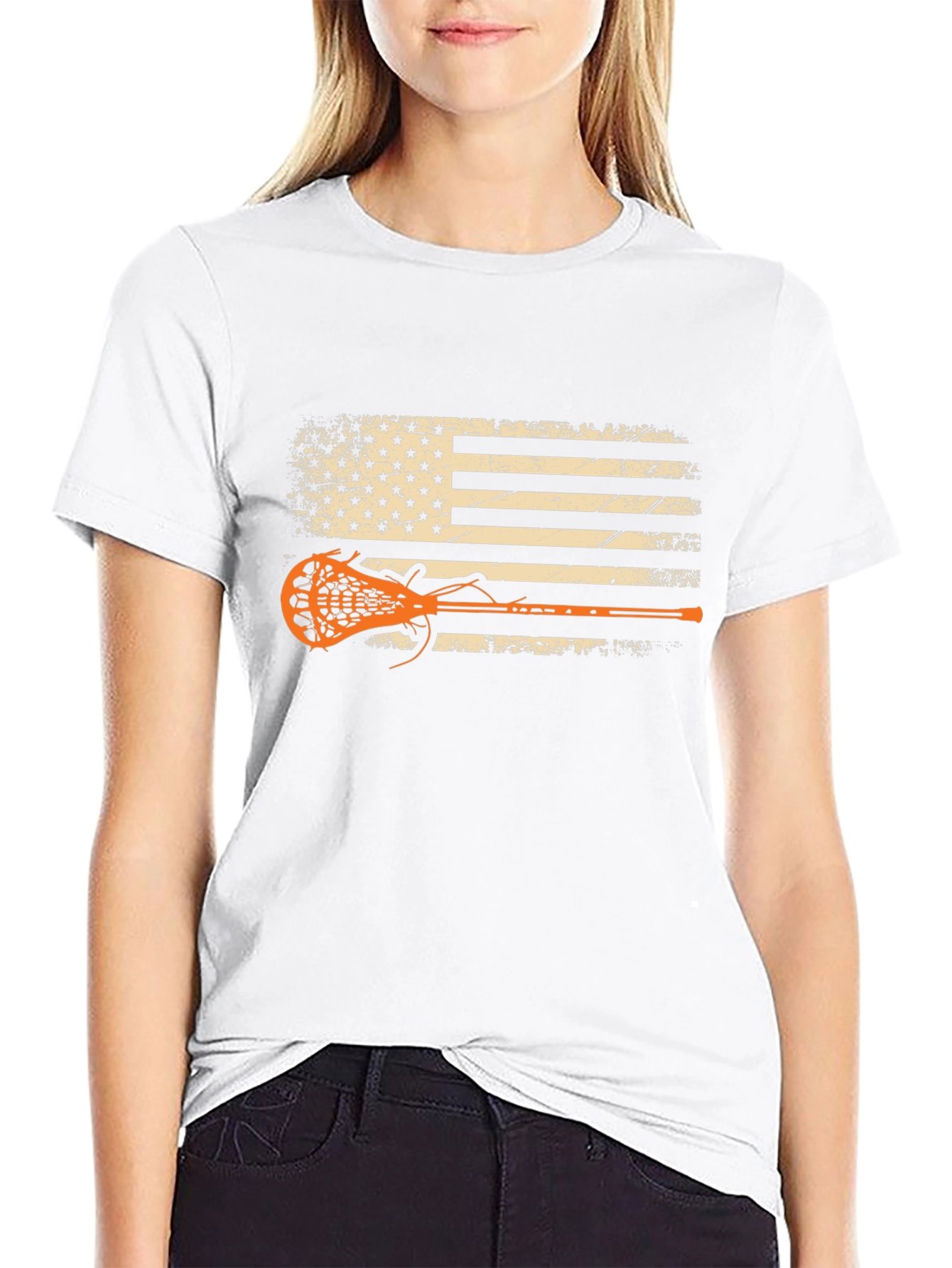 American Flag Lacrosse T-Shirt