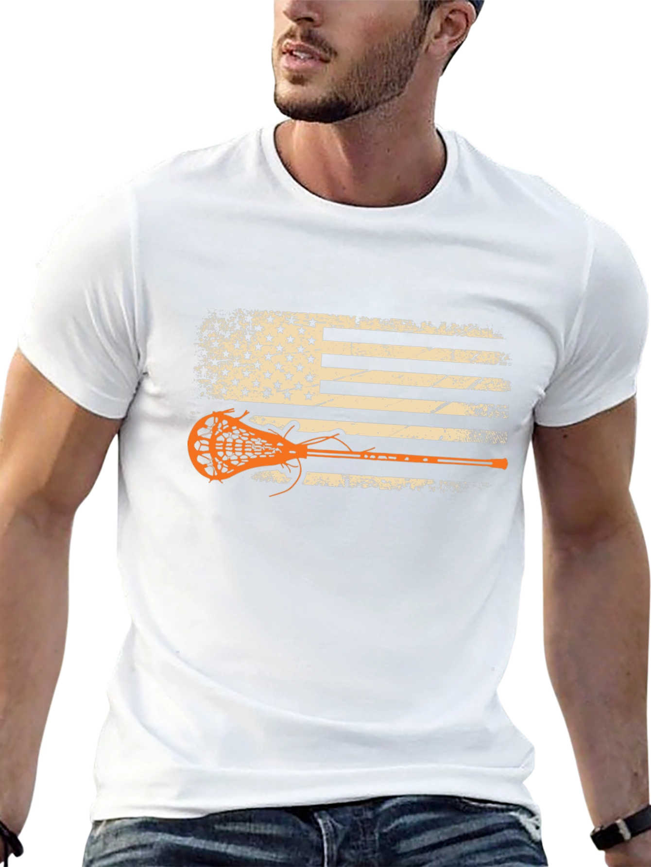American Flag Lacrosse T-Shirt