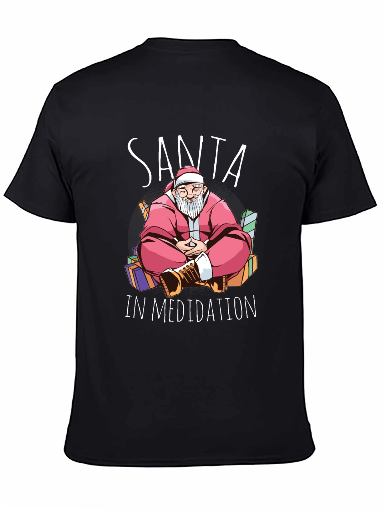Santa in Meditation Graphic Tee - Holiday Zen
