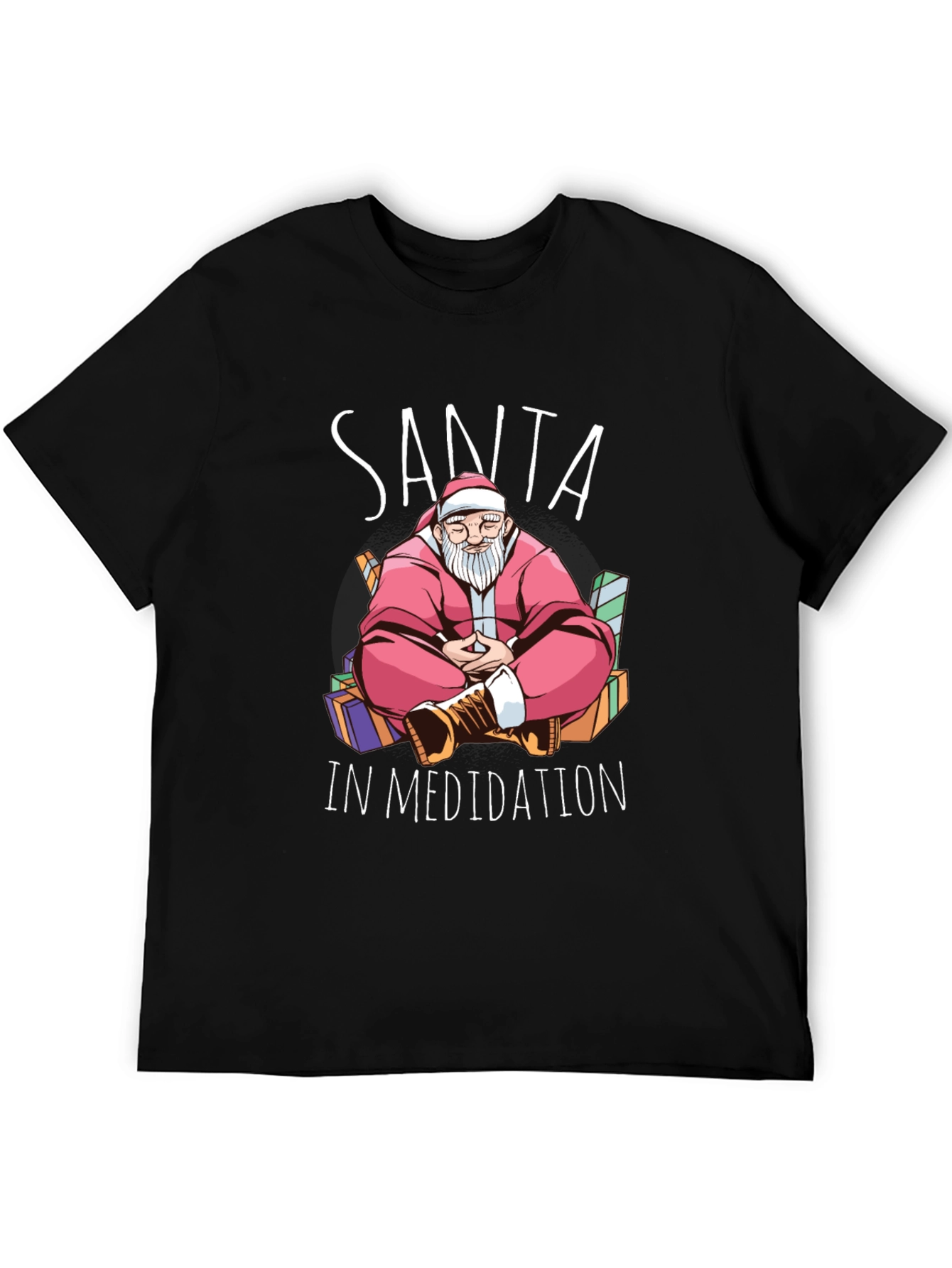 Santa in Meditation Graphic Tee - Holiday Zen