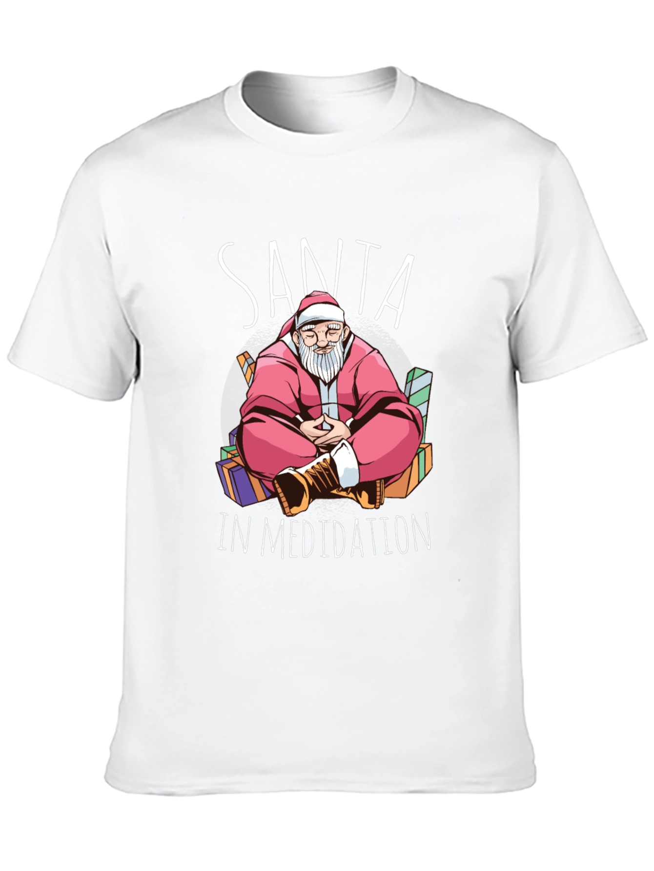 Santa in Meditation Graphic Tee - Holiday Zen