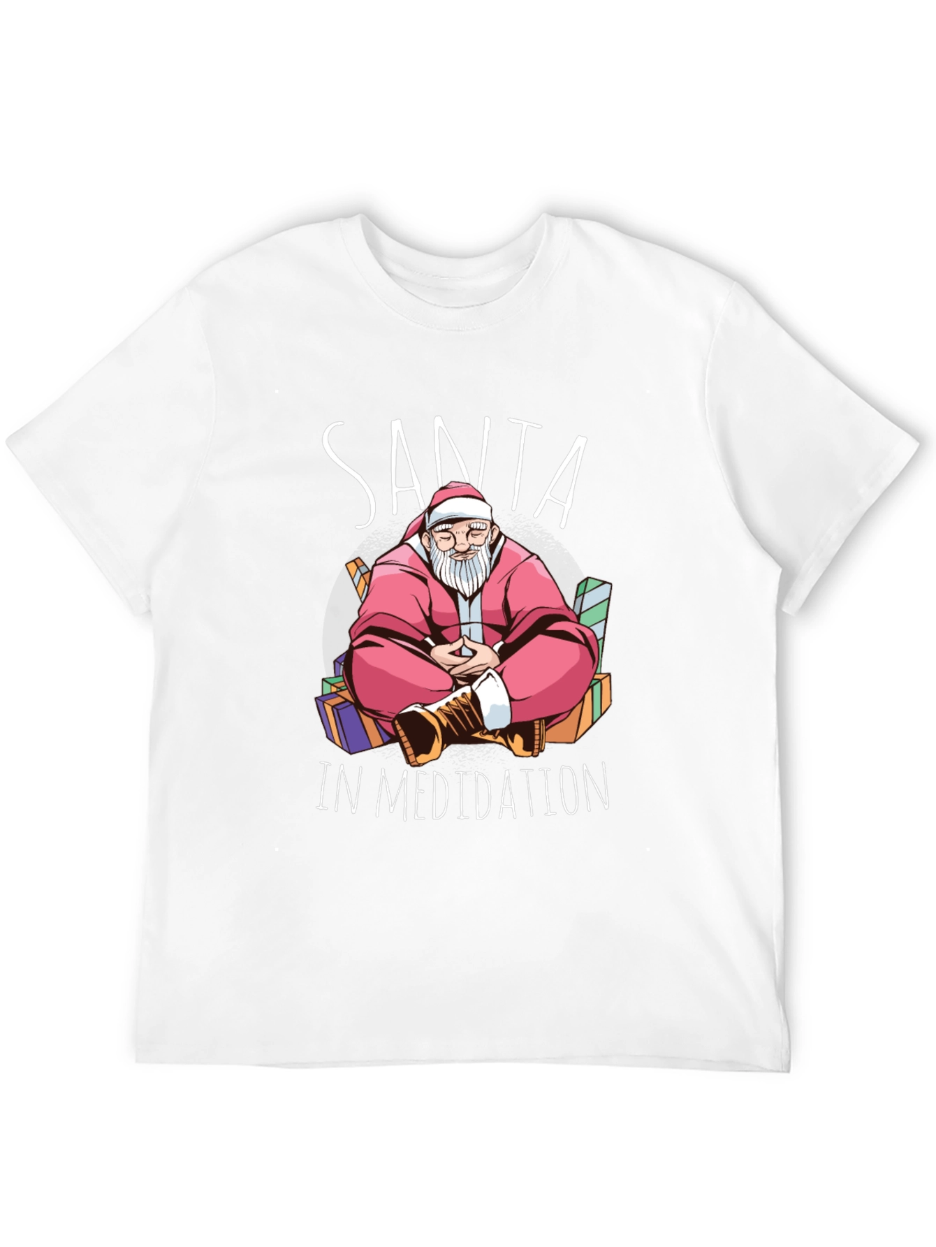 Santa in Meditation Graphic Tee - Holiday Zen