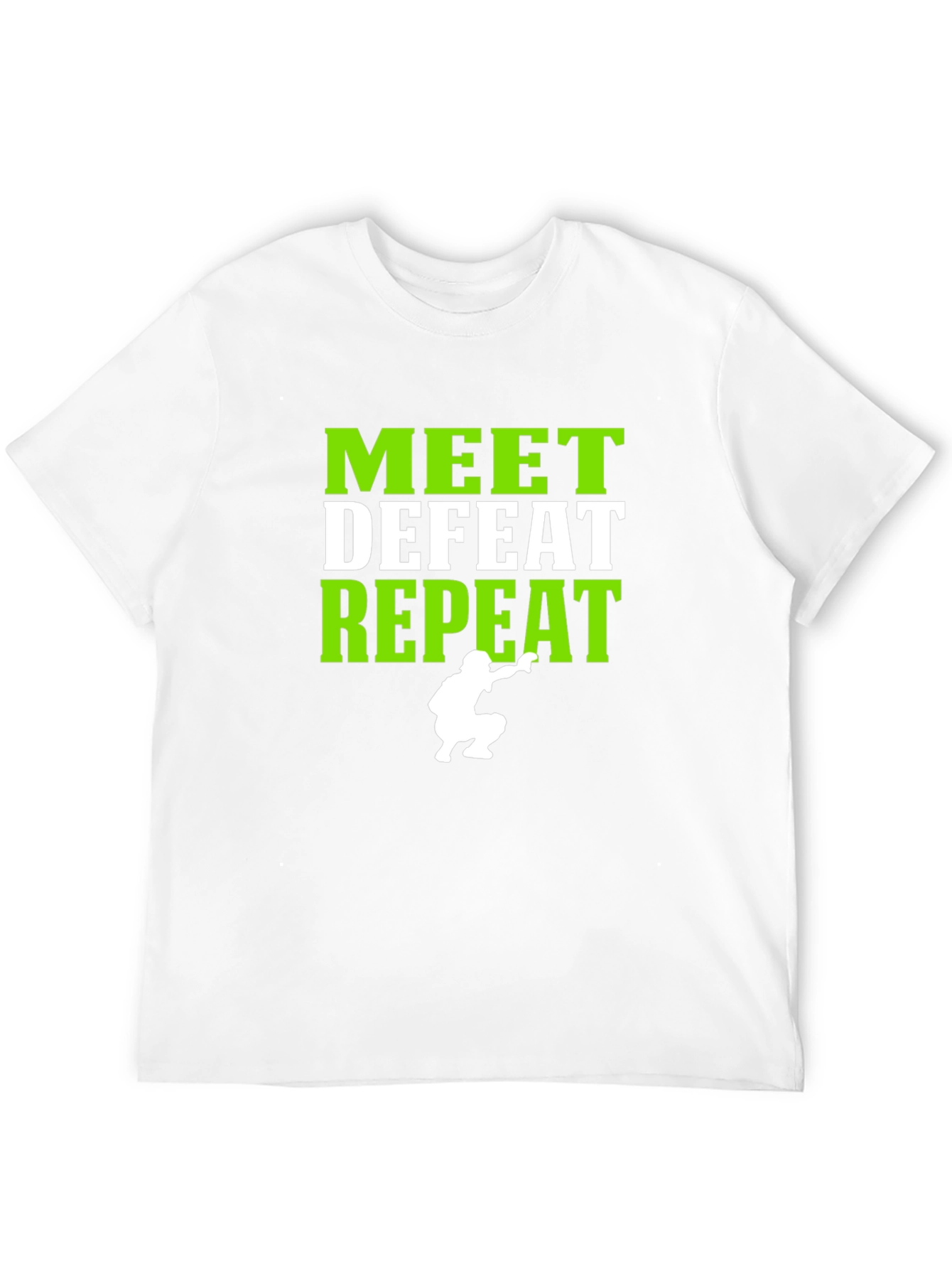 Meet Defeat Repeat Graphic T-Shirt