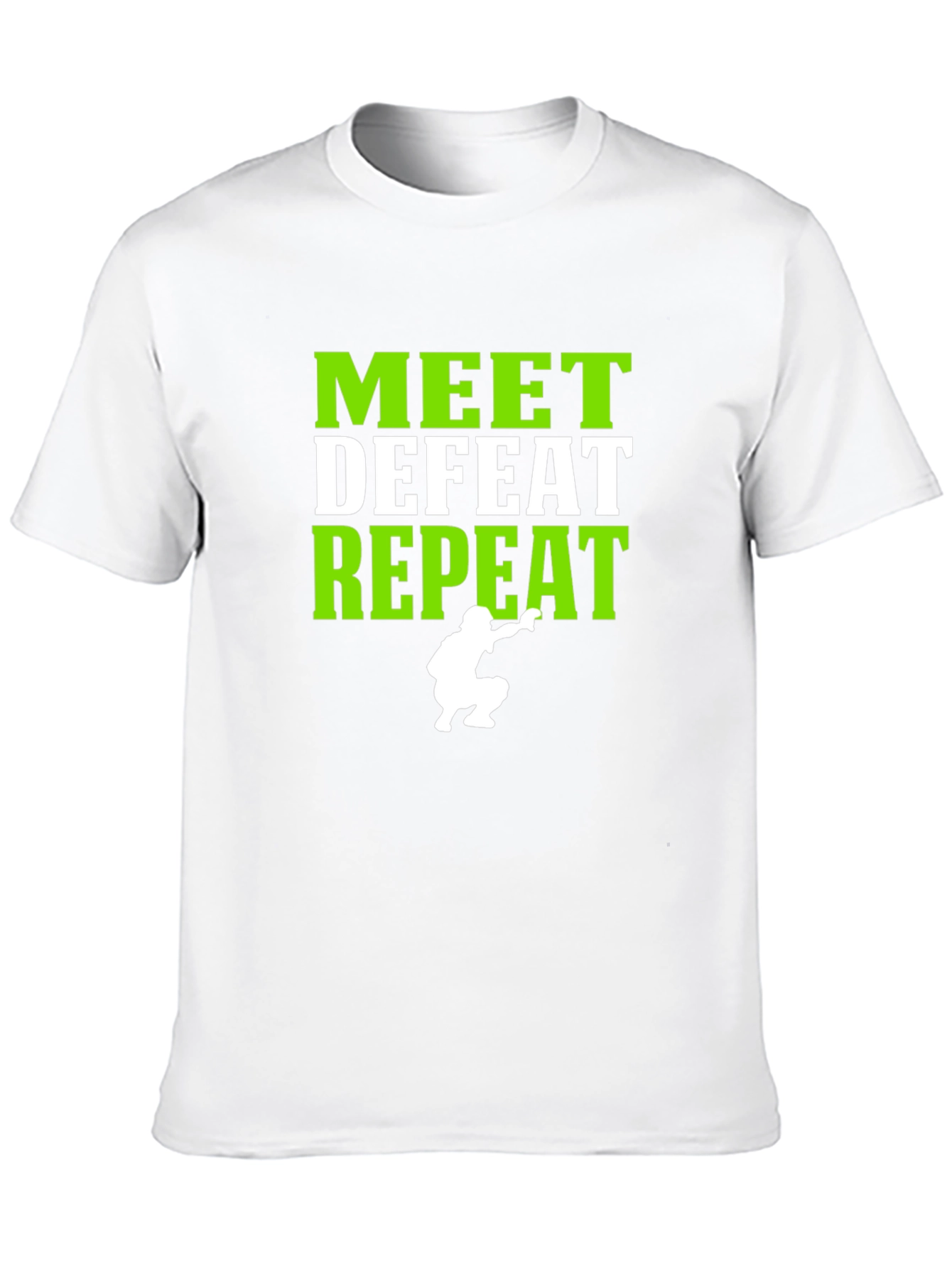 Meet Defeat Repeat Graphic T-Shirt