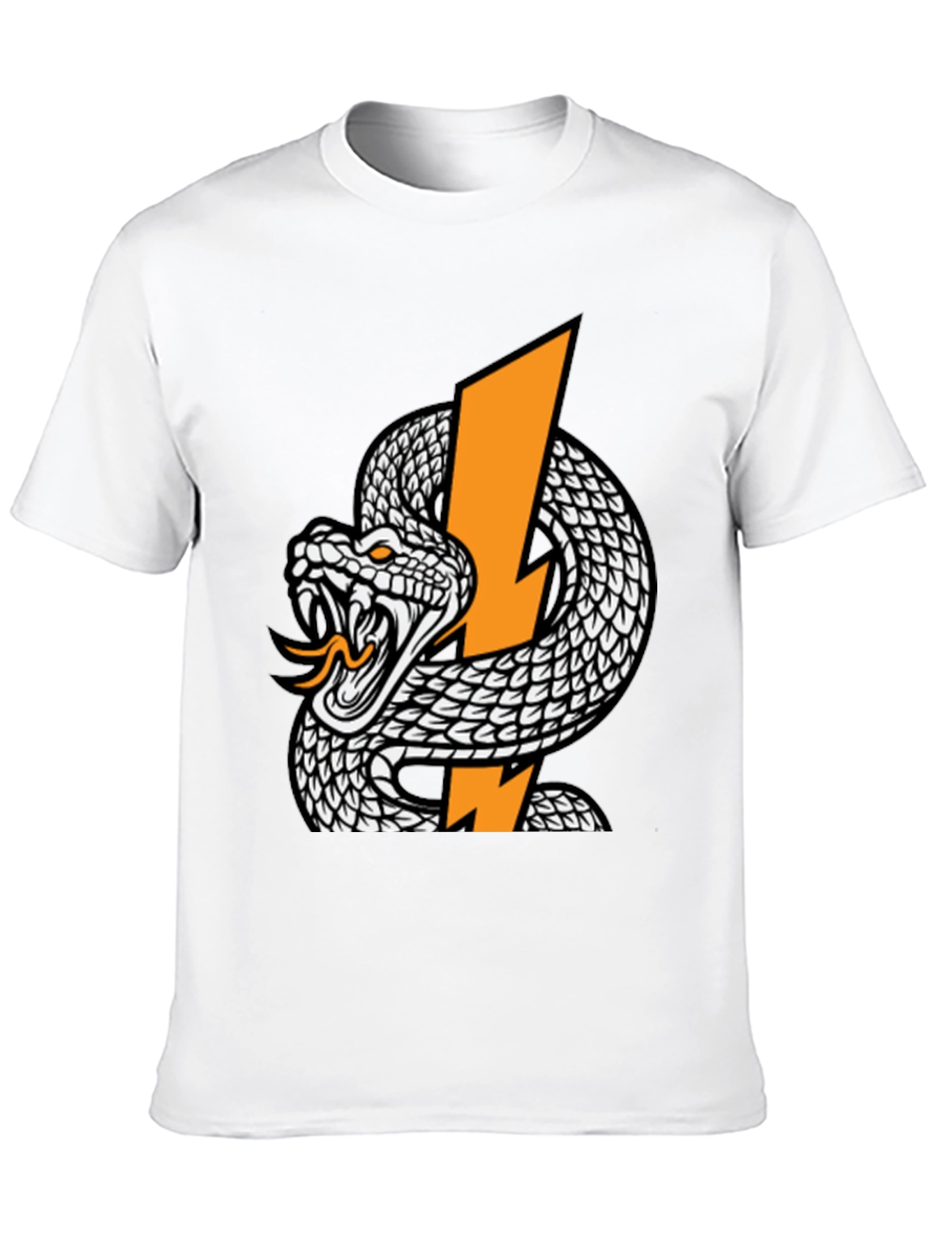 Snake and Lightning Bolt Graphic T-Shirt