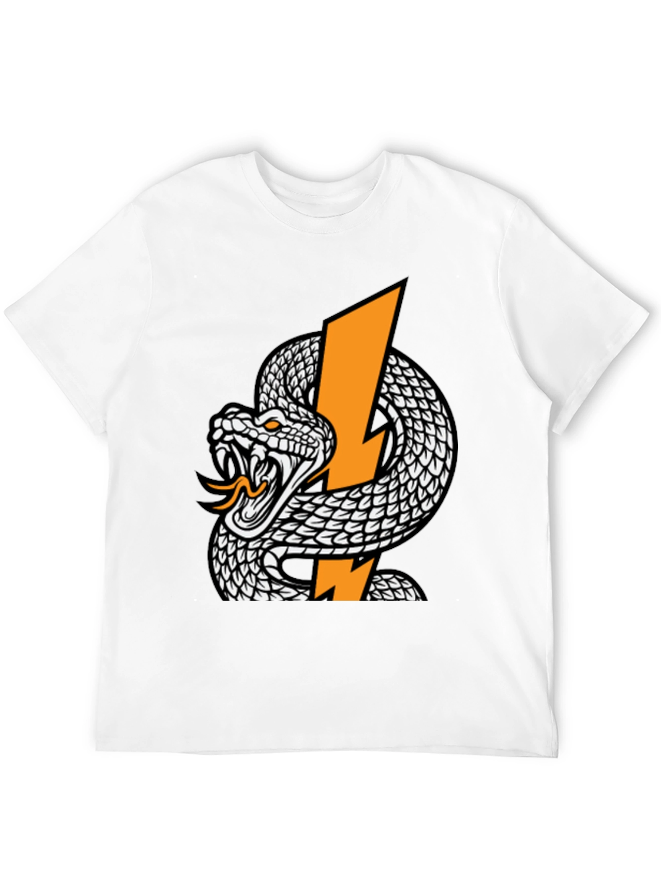 Snake and Lightning Bolt Graphic T-Shirt
