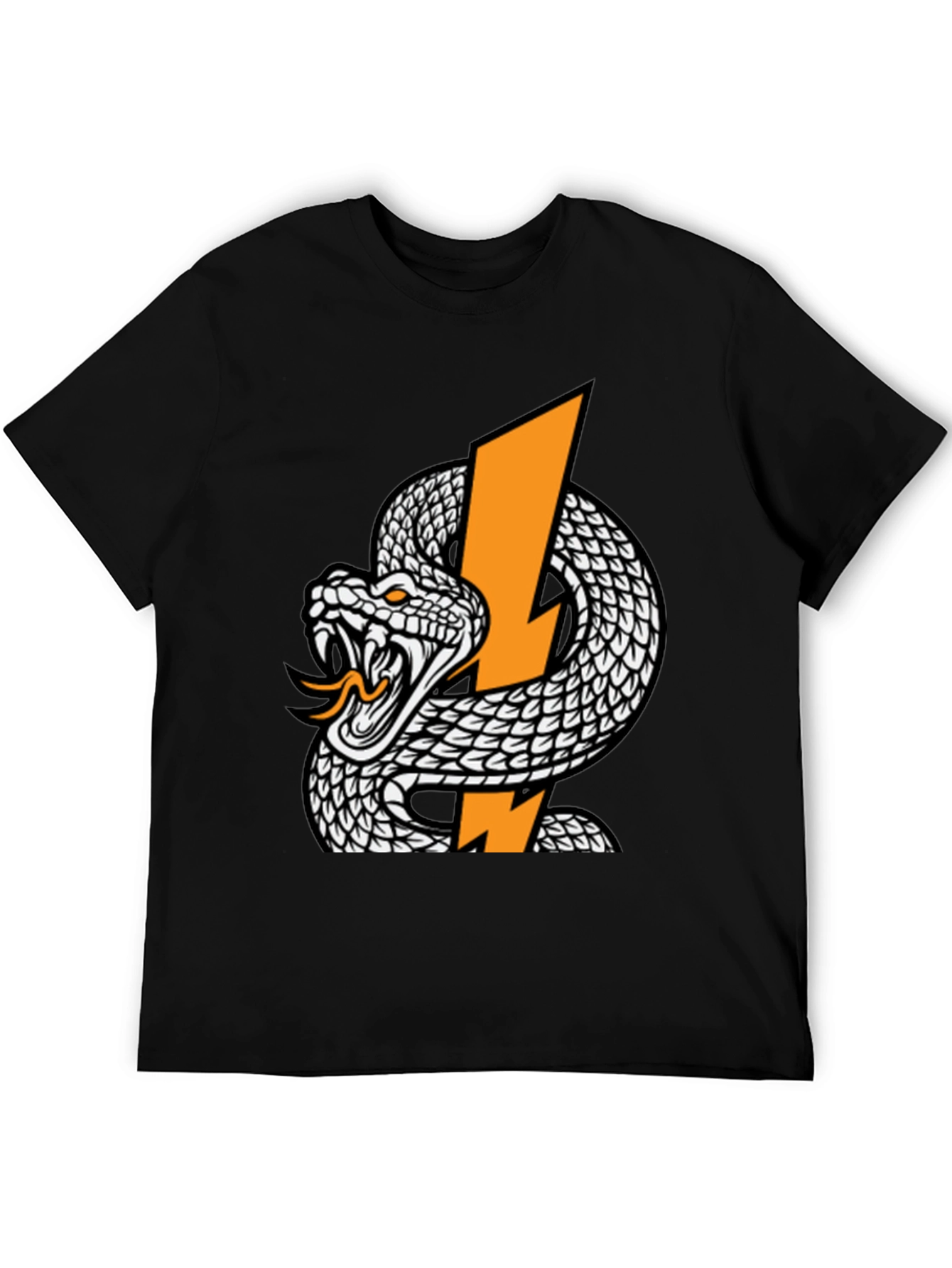 Snake and Lightning Bolt Graphic T-Shirt
