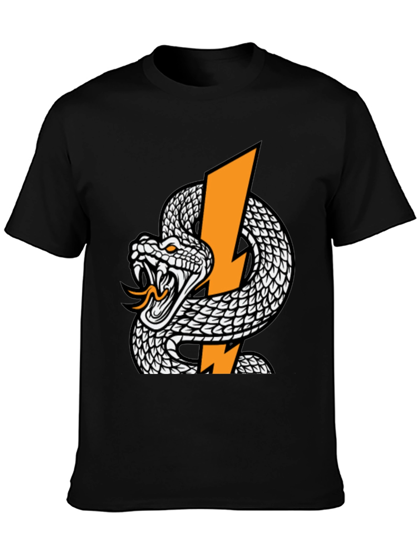 Snake and Lightning Bolt Graphic T-Shirt