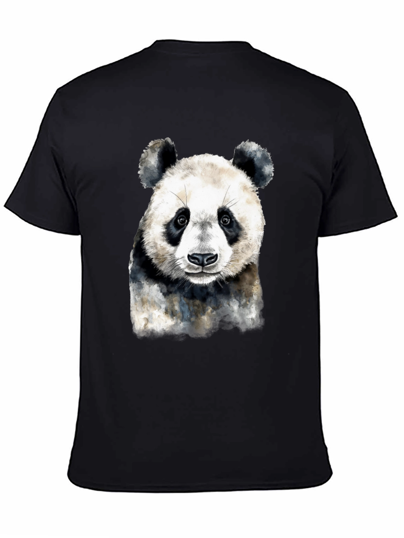 Panda Graphic Tee - Soft Black Cotton T-Shirt