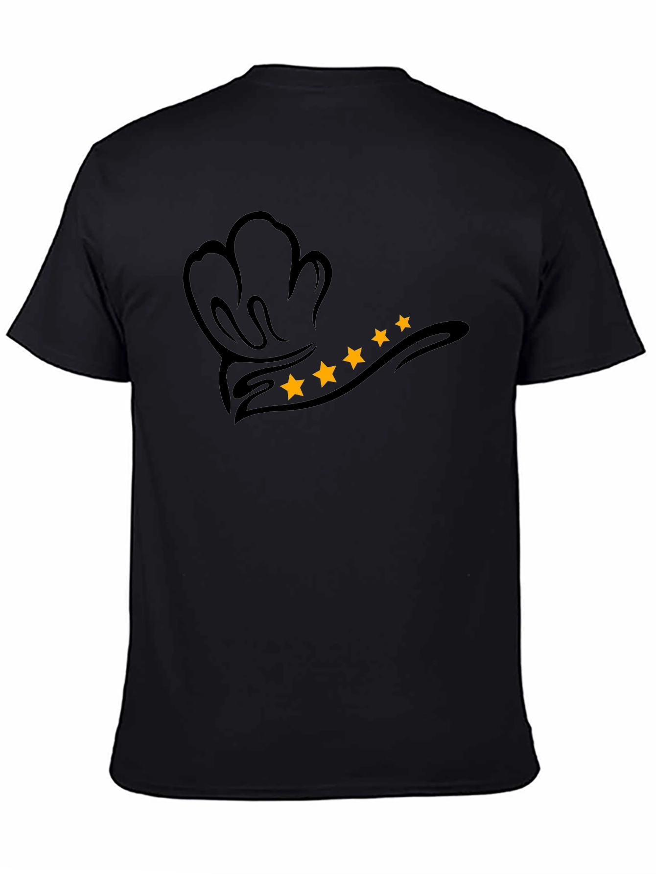 Chef Hat Star Rating Graphic T-Shirt - Black
