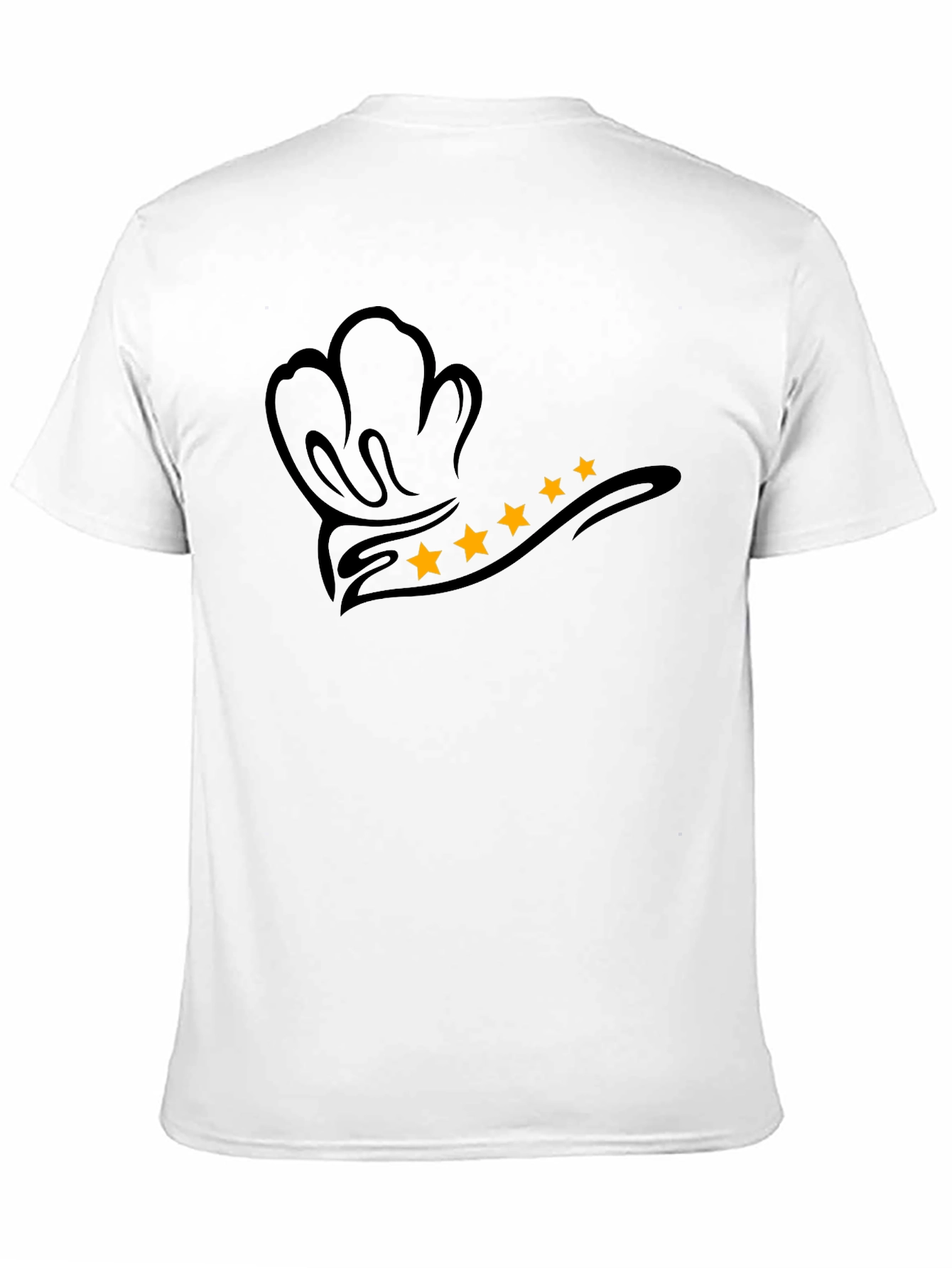 Chef Hat Star Rating Graphic T-Shirt - Black