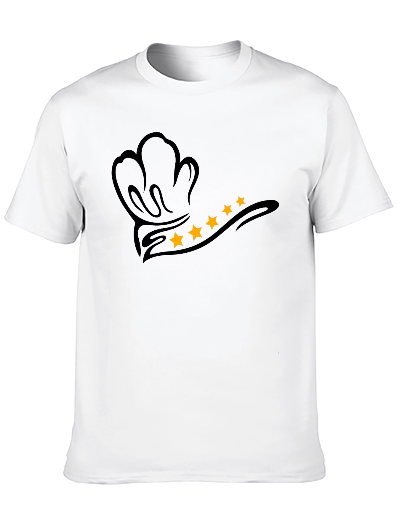 Chef Hat Star Rating Graphic T-Shirt - Black